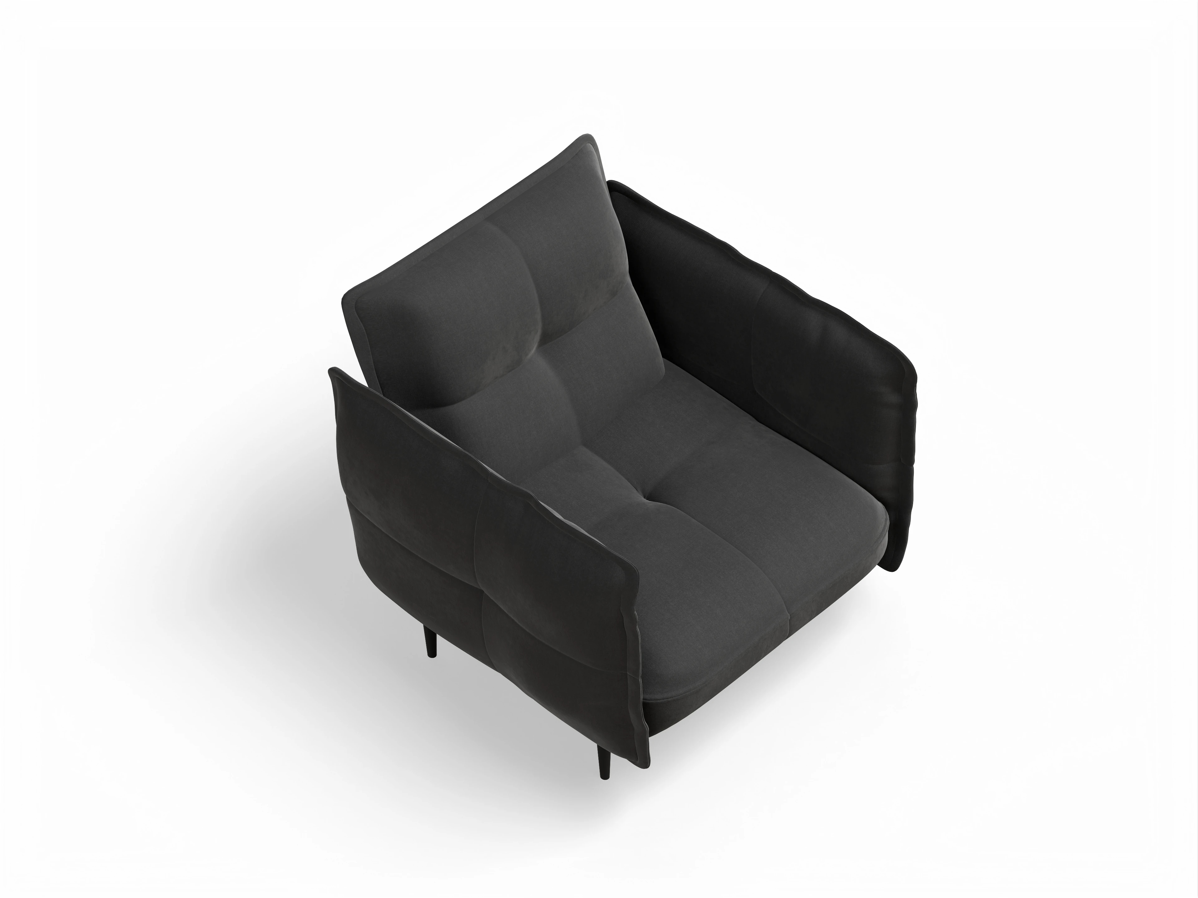 Ansicht des Produktes Marvin-O Klassische Sessel in Stoff Schwarz