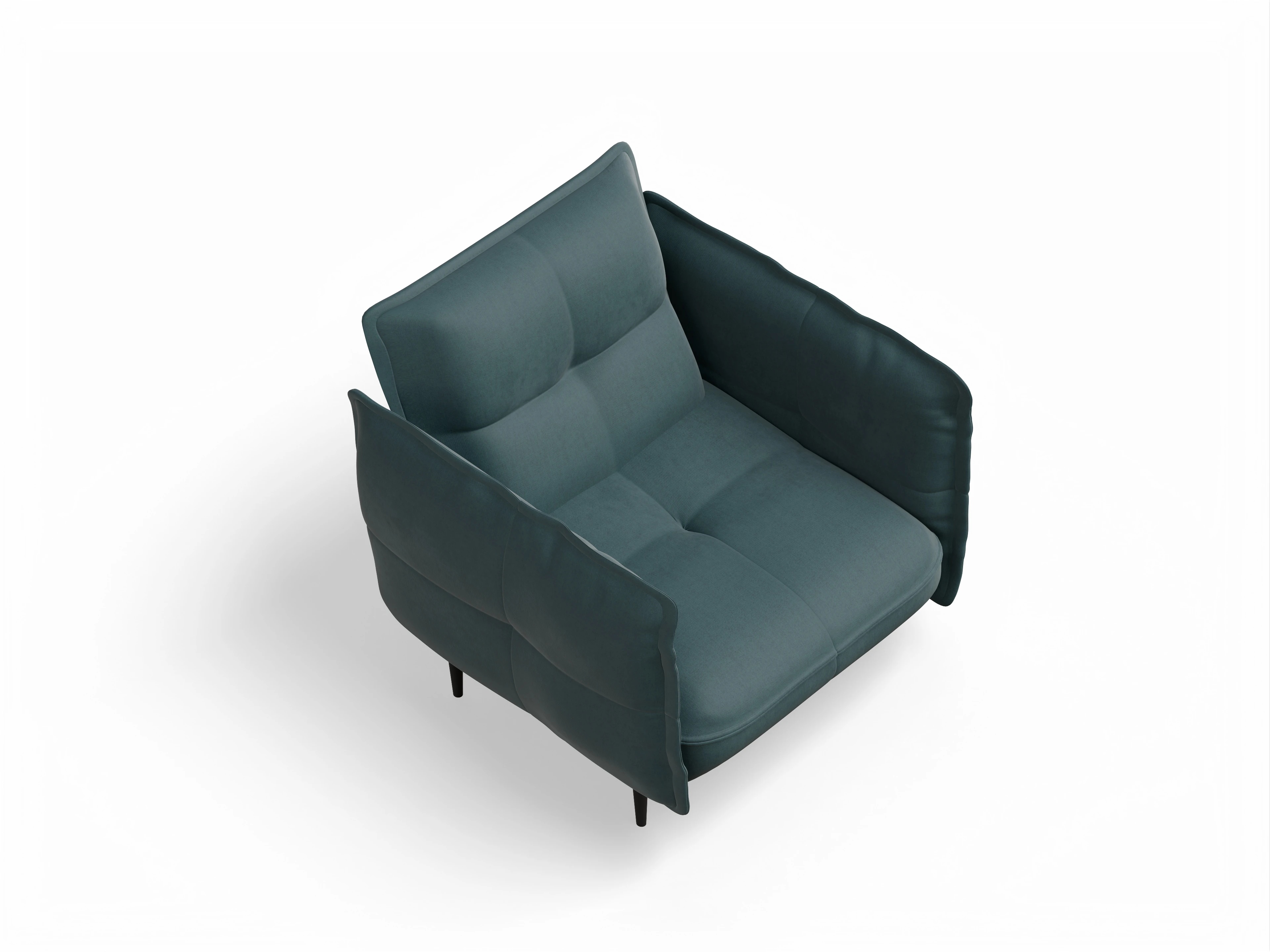 Ansicht des Produktes Marvin-O Klassische Sessel in Stoff Blau