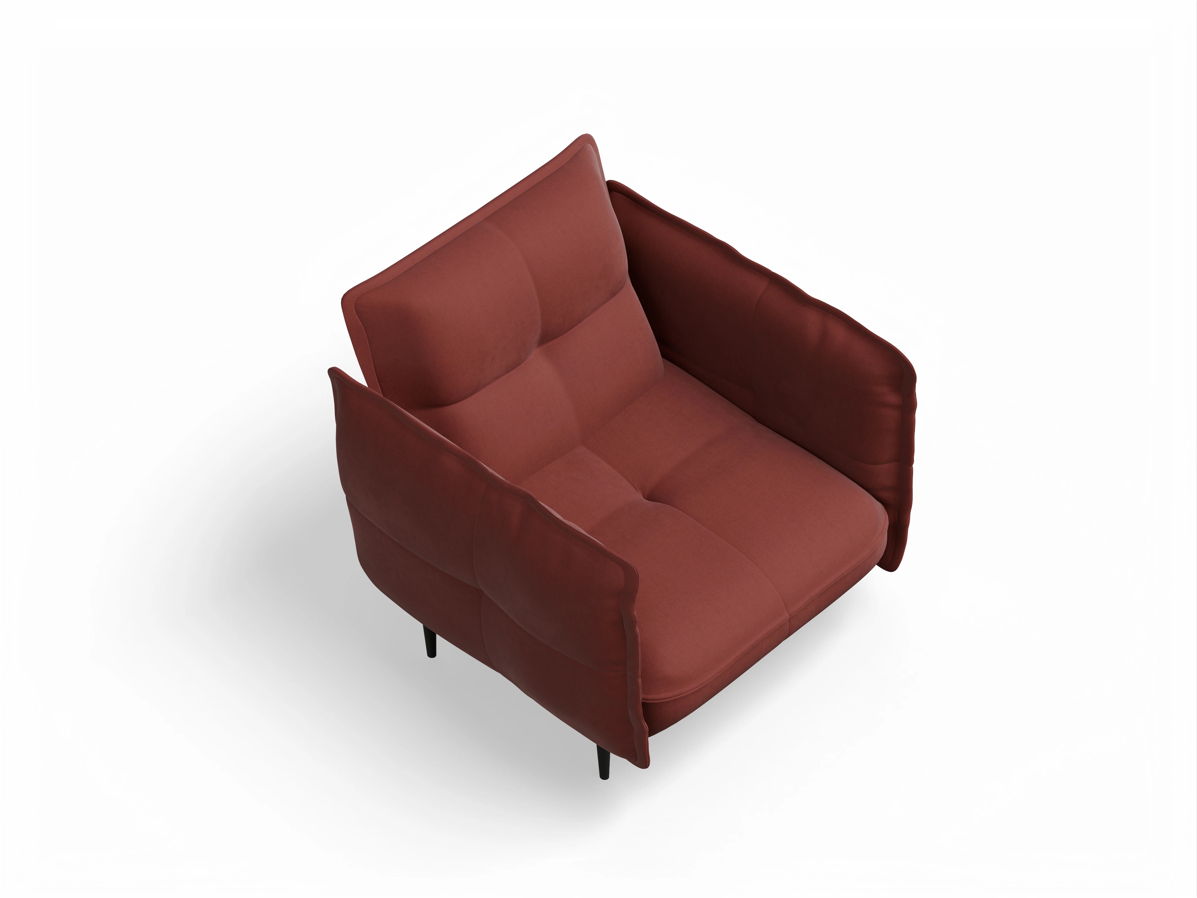 Ansicht des Produktes Marvin-O Klassische Sessel in Stoff Rot