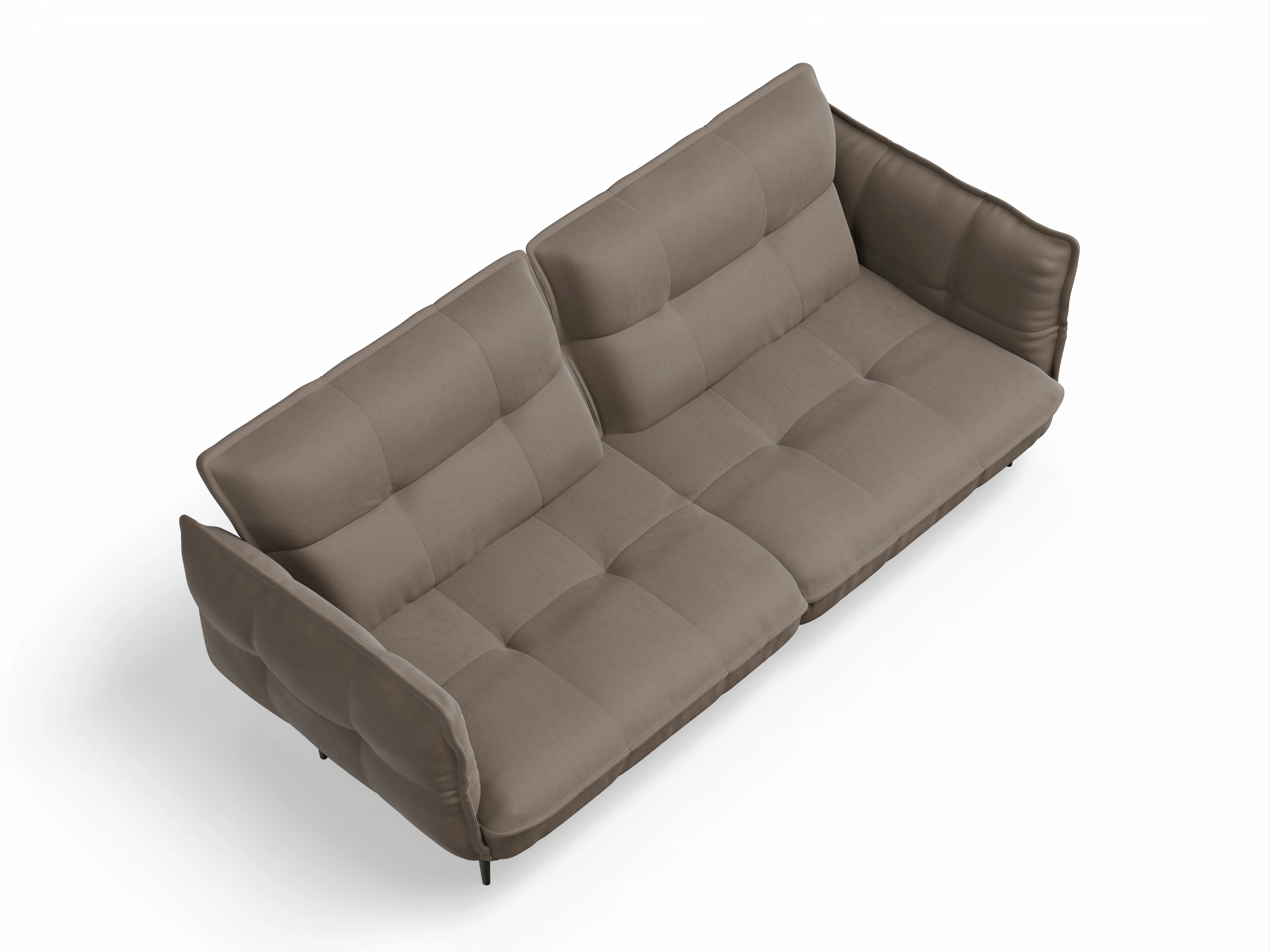 Ansicht des Produktes Marvin-O 3-Sitzer Sofa in Stoff Braun