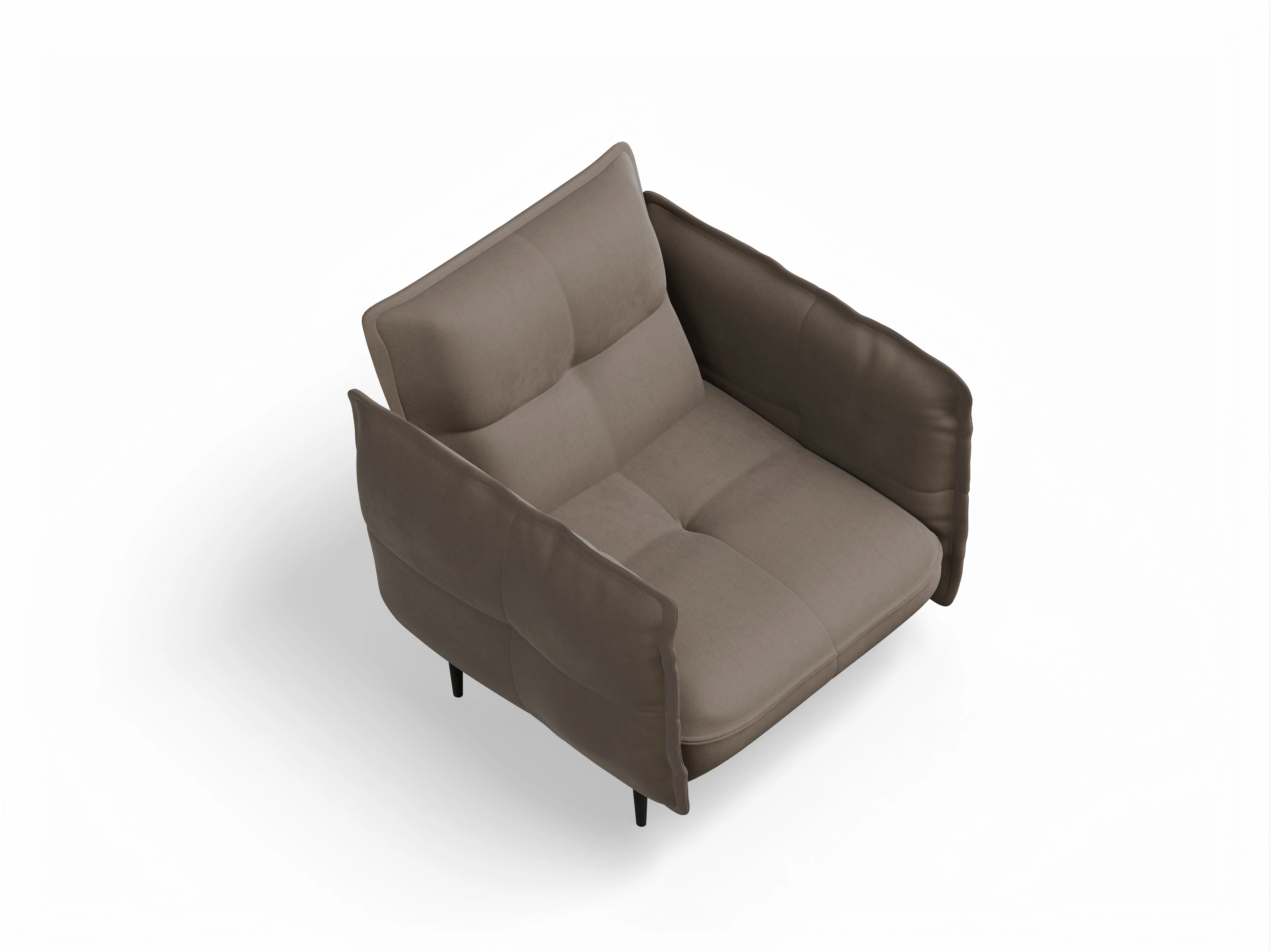 Ansicht des Produktes Marvin-O Klassische Sessel in Stoff Braun