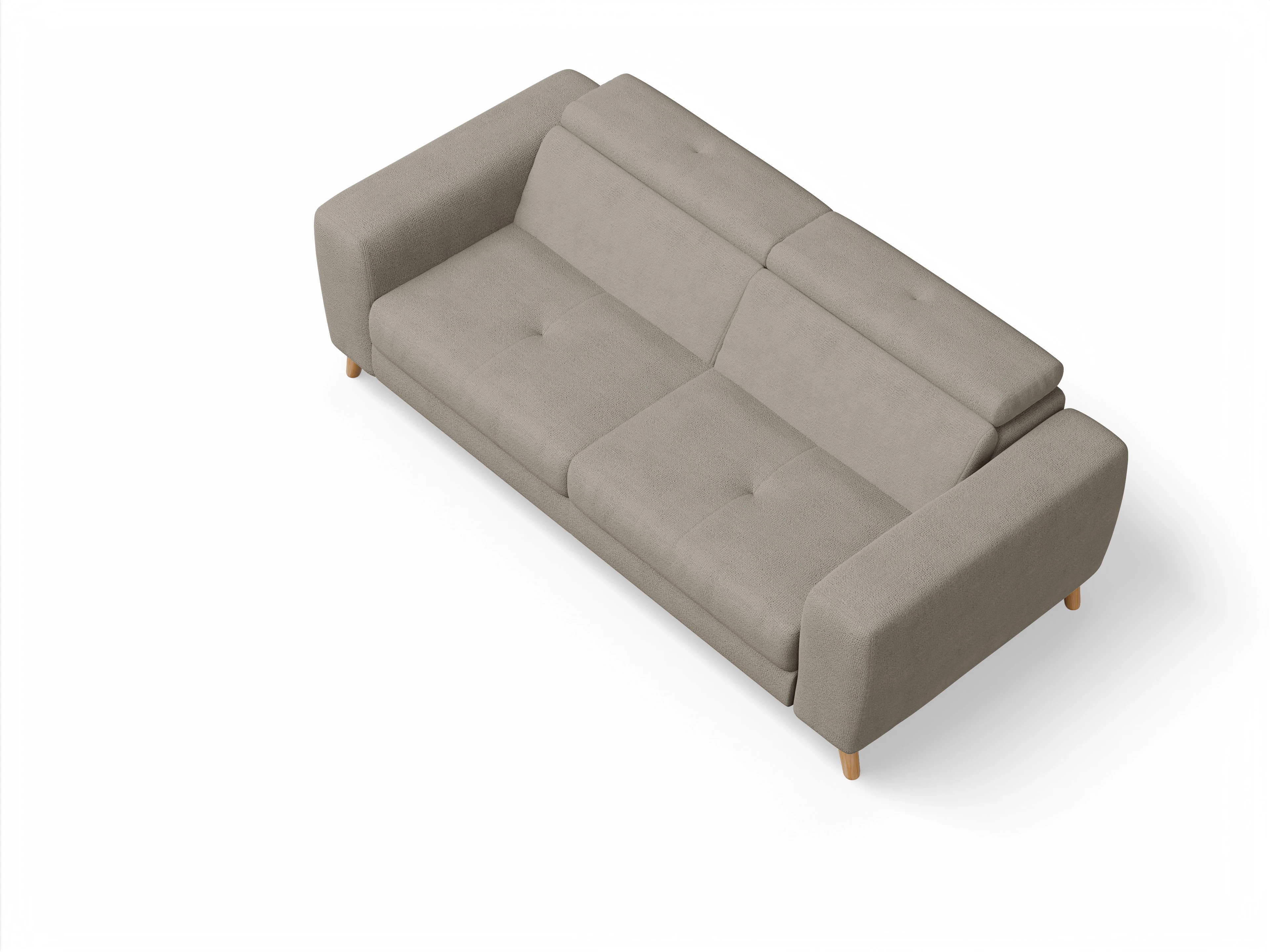 Ansicht des Produktes Capua 3-Sitzer Sofa in Stoff Braun