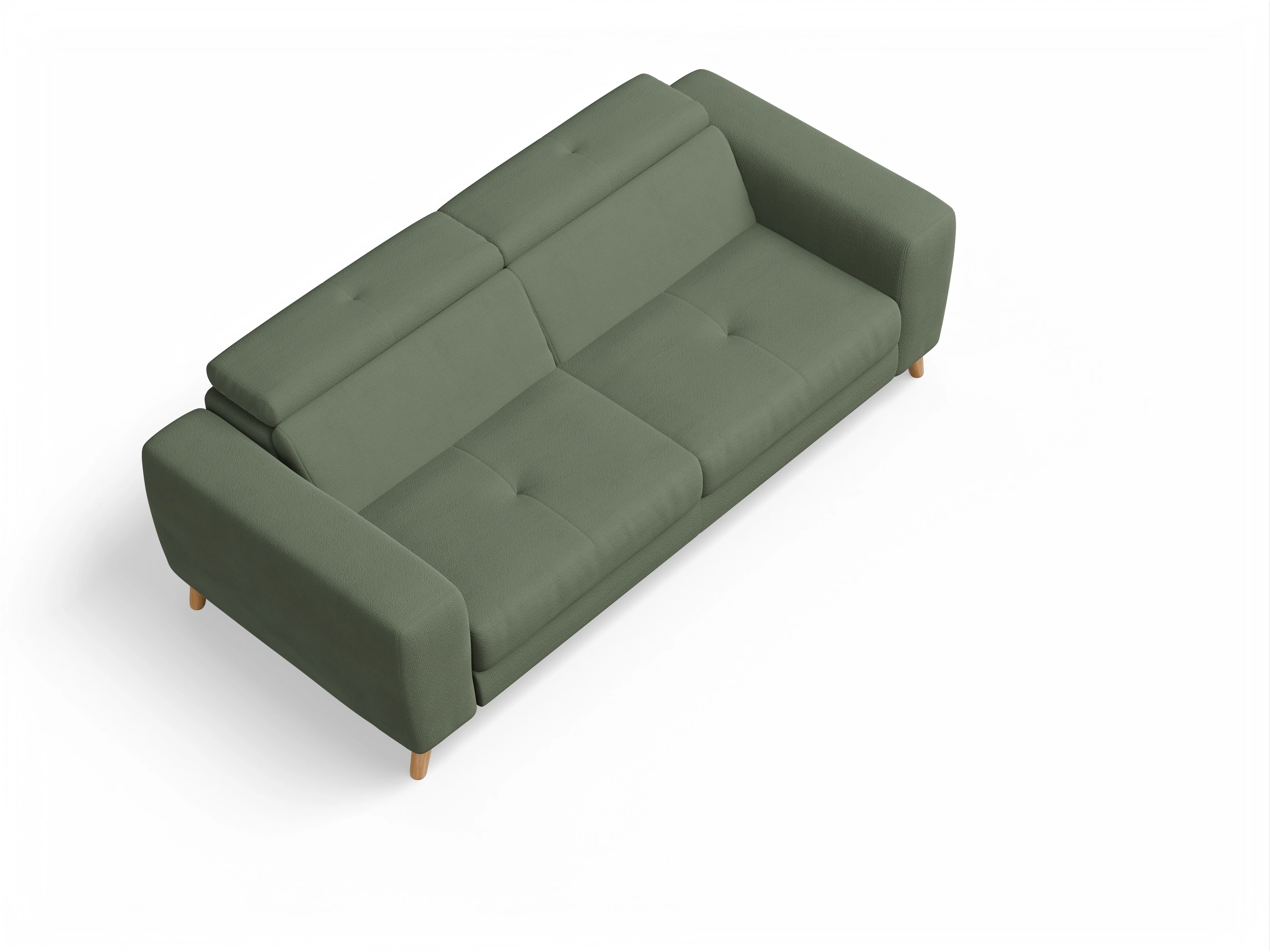 Ansicht des Produktes Capua 3-Sitzer Sofa in Stoff Grün