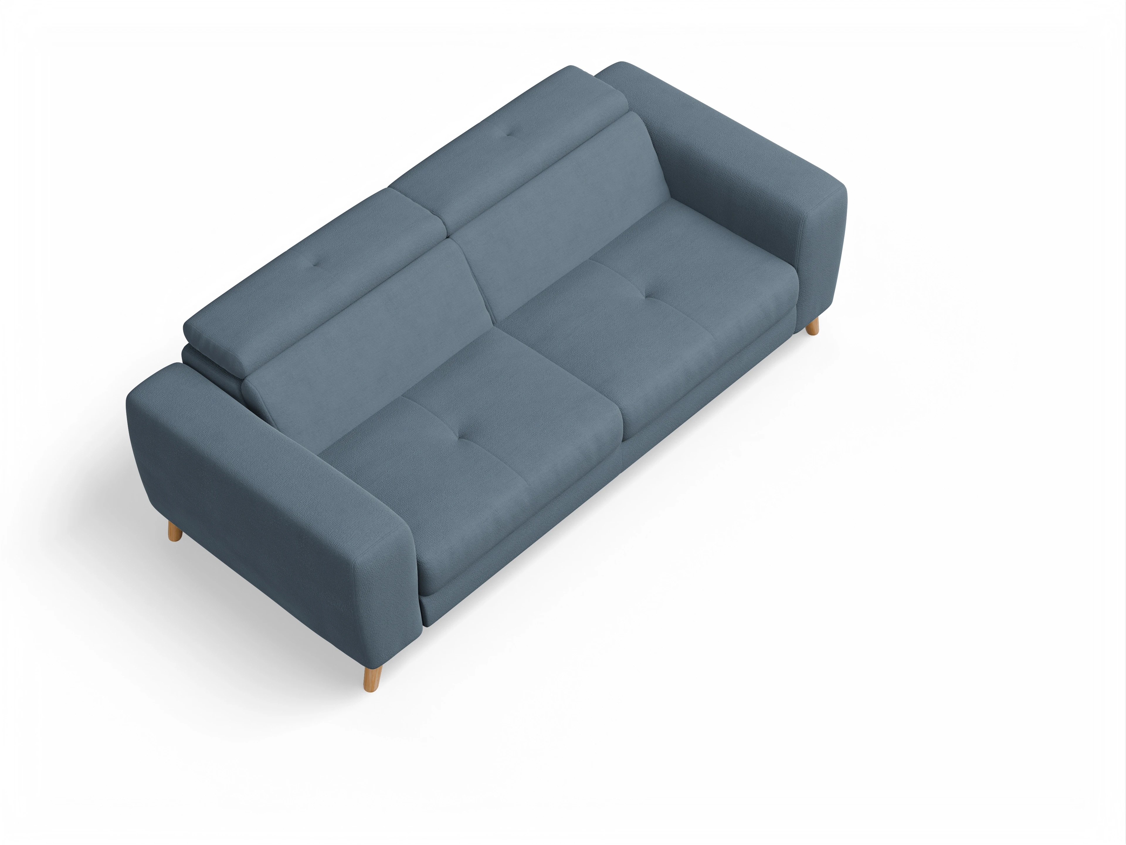 Ansicht des Produktes Capua 3-Sitzer Sofa in Stoff Blau