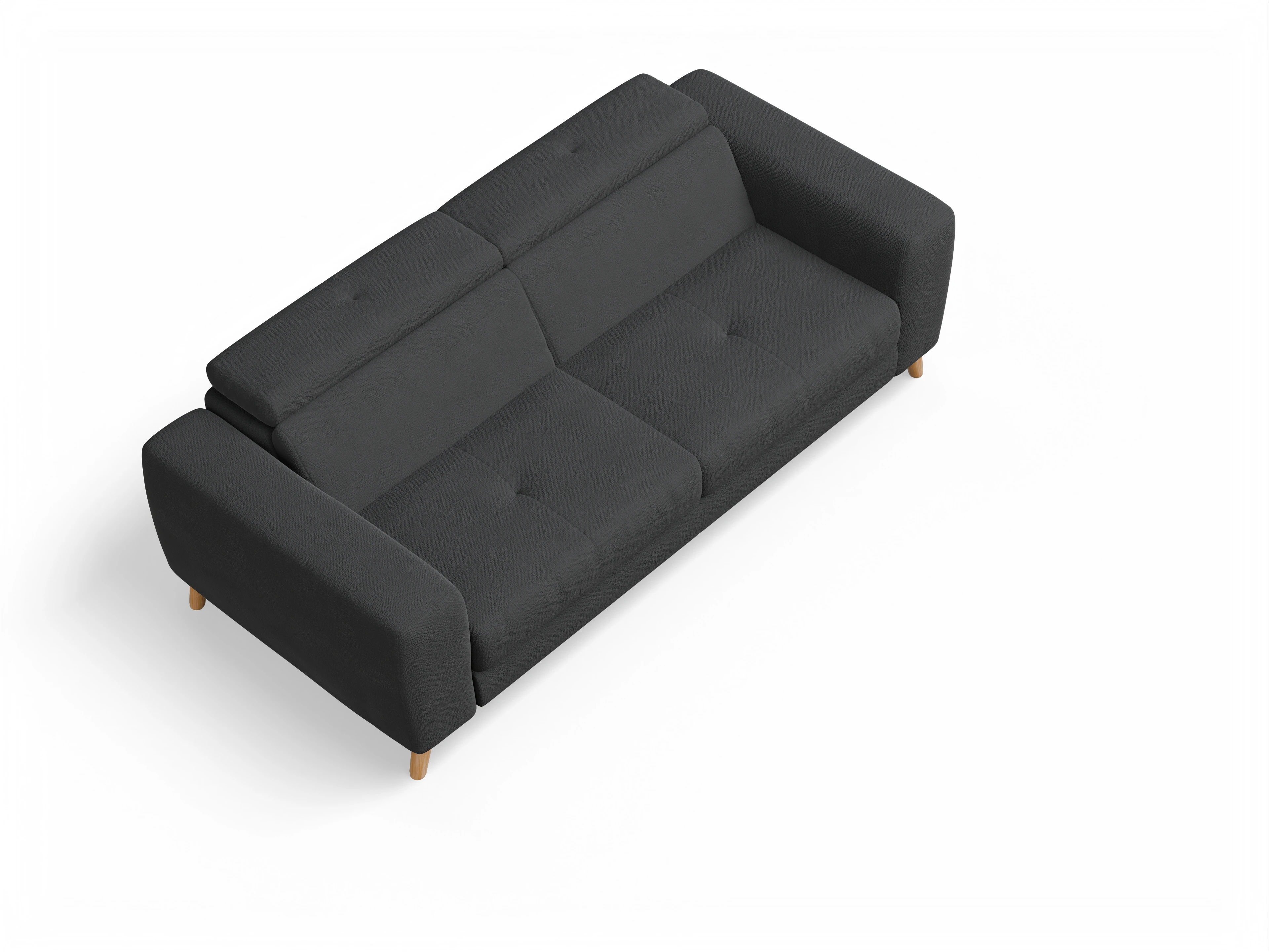 Ansicht des Produktes Capua 3-Sitzer Sofa in Stoff Schwarz