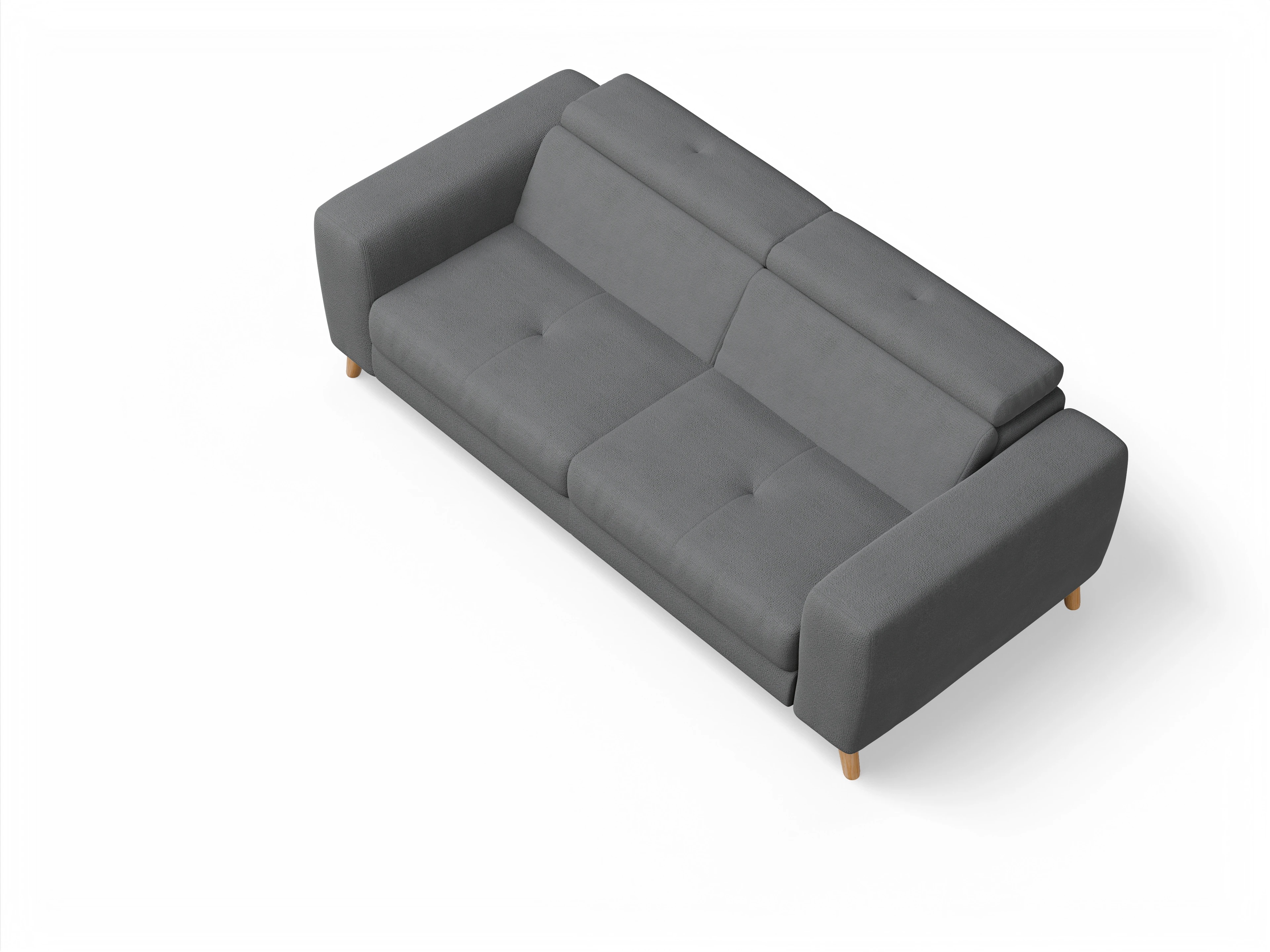 Ansicht des Produktes Capua 3-Sitzer Sofa in Stoff Grau