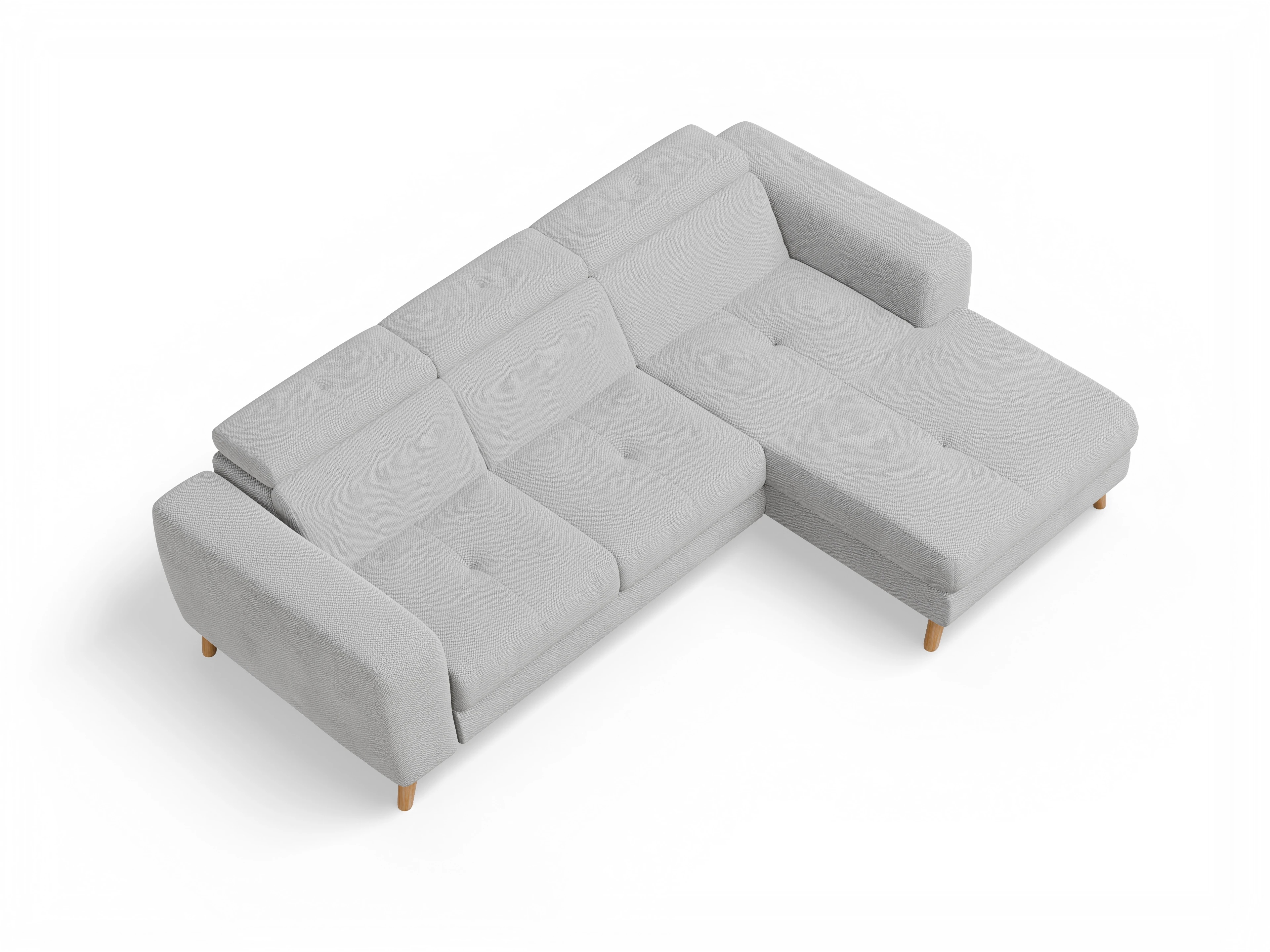 Ansicht des Produktes Capua Ecksofa rechts Abschluss offen in Stoff Beige