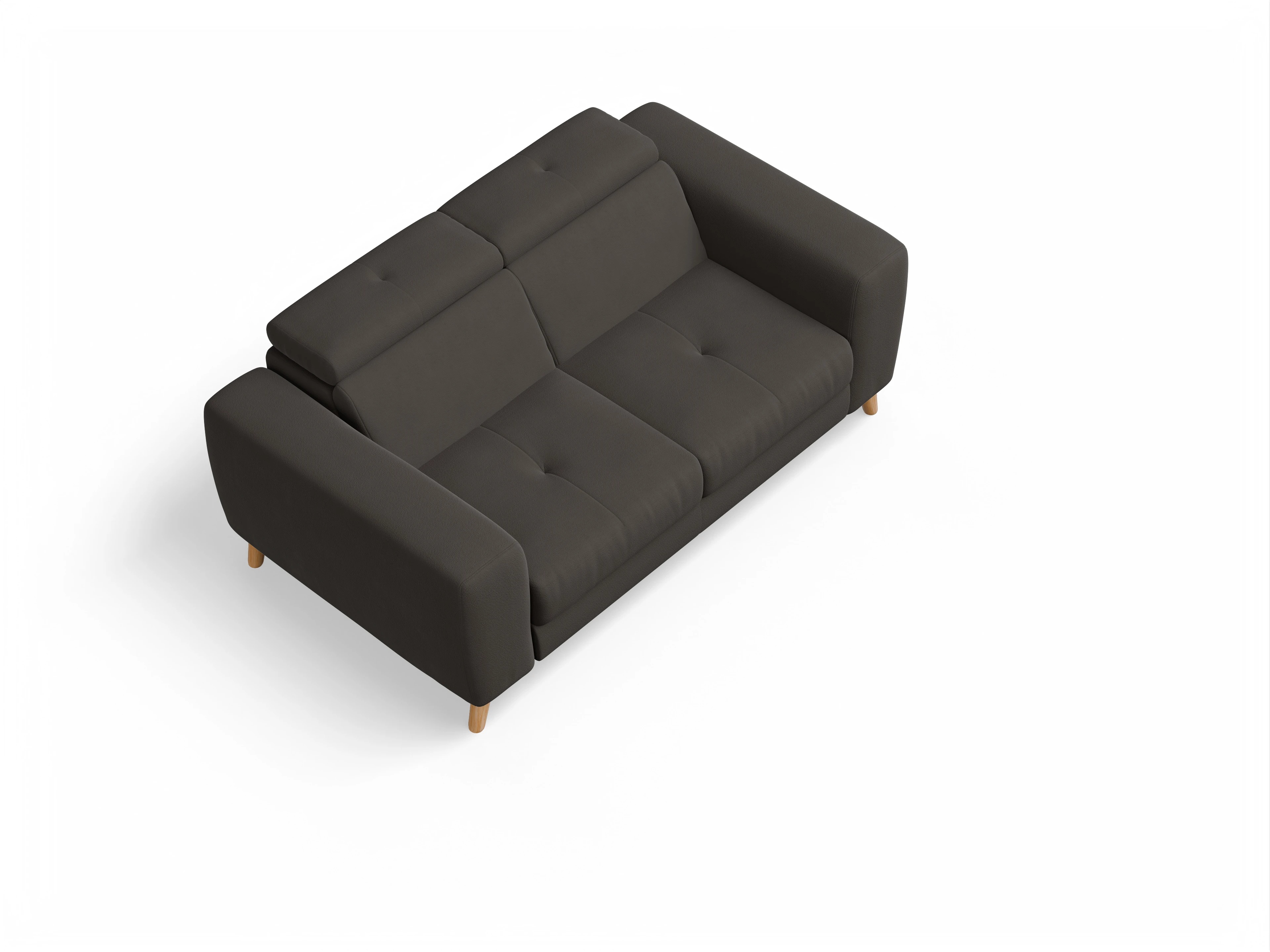 Ansicht des Produktes Capua 2-Sitzer Sofa in Stoff Braun