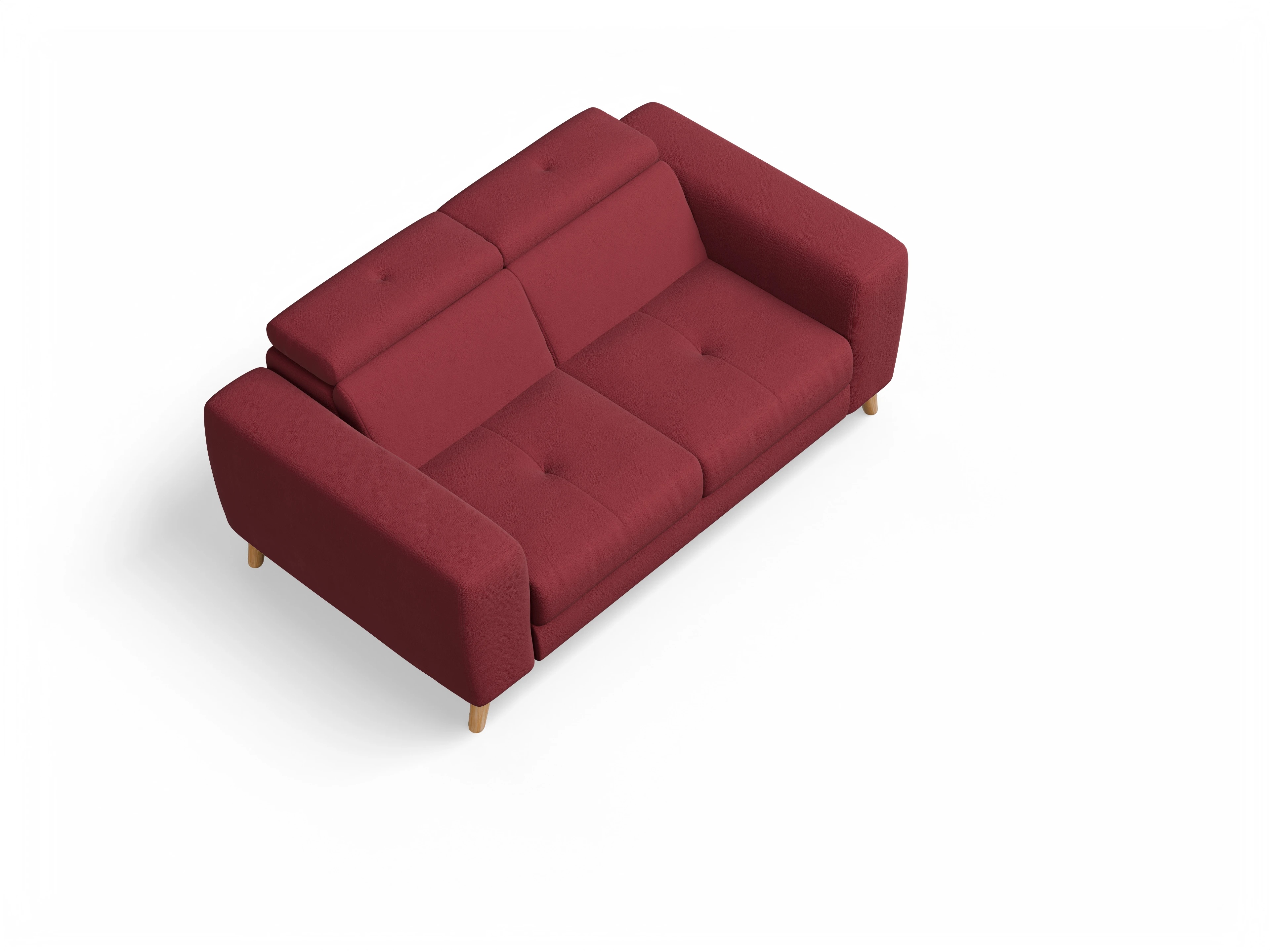Ansicht des Produktes Capua 2-Sitzer Sofa in Stoff Rot