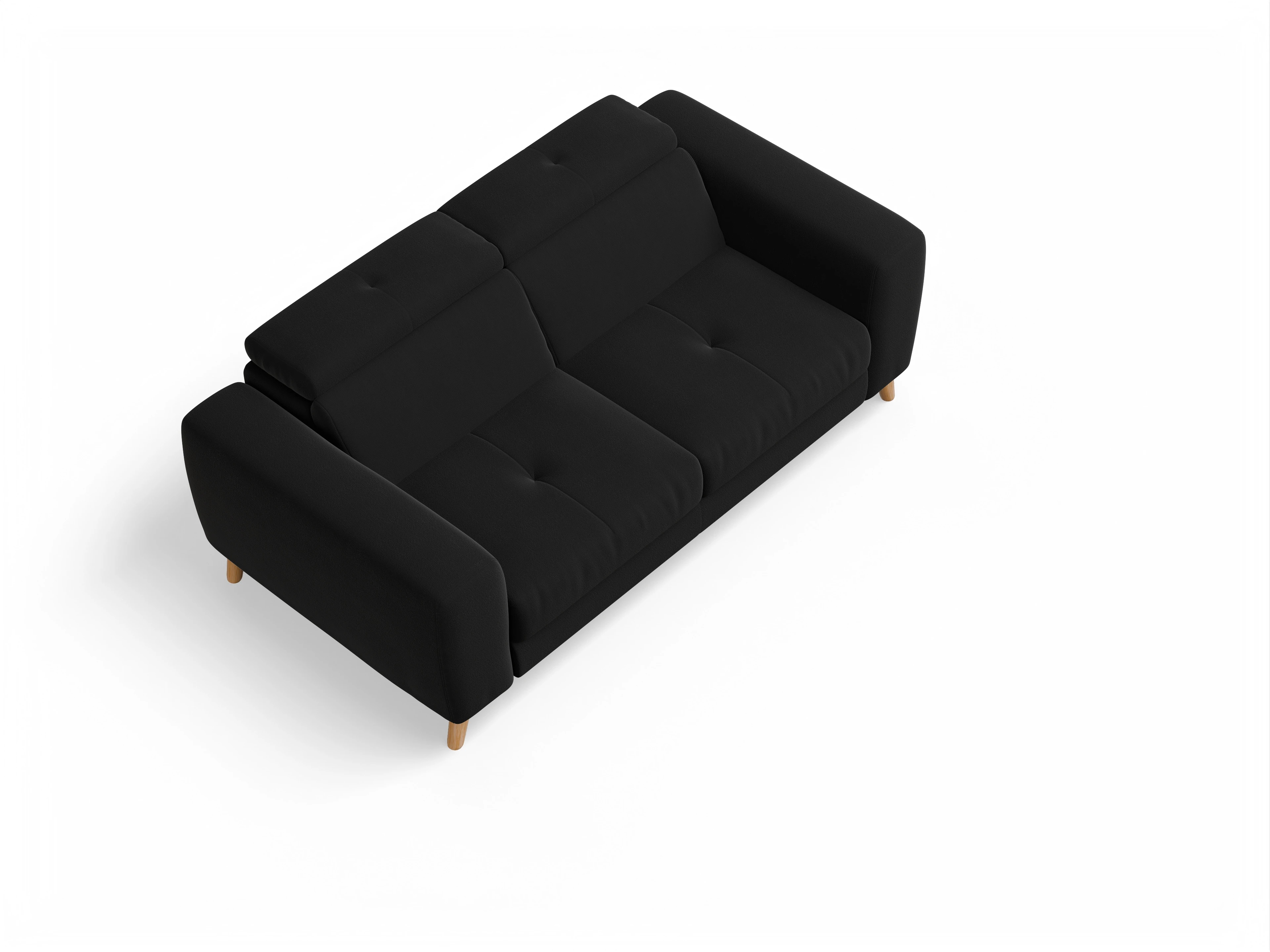 Ansicht des Produktes Capua 2,5-Sitzer Sofa in Stoff Schwarz