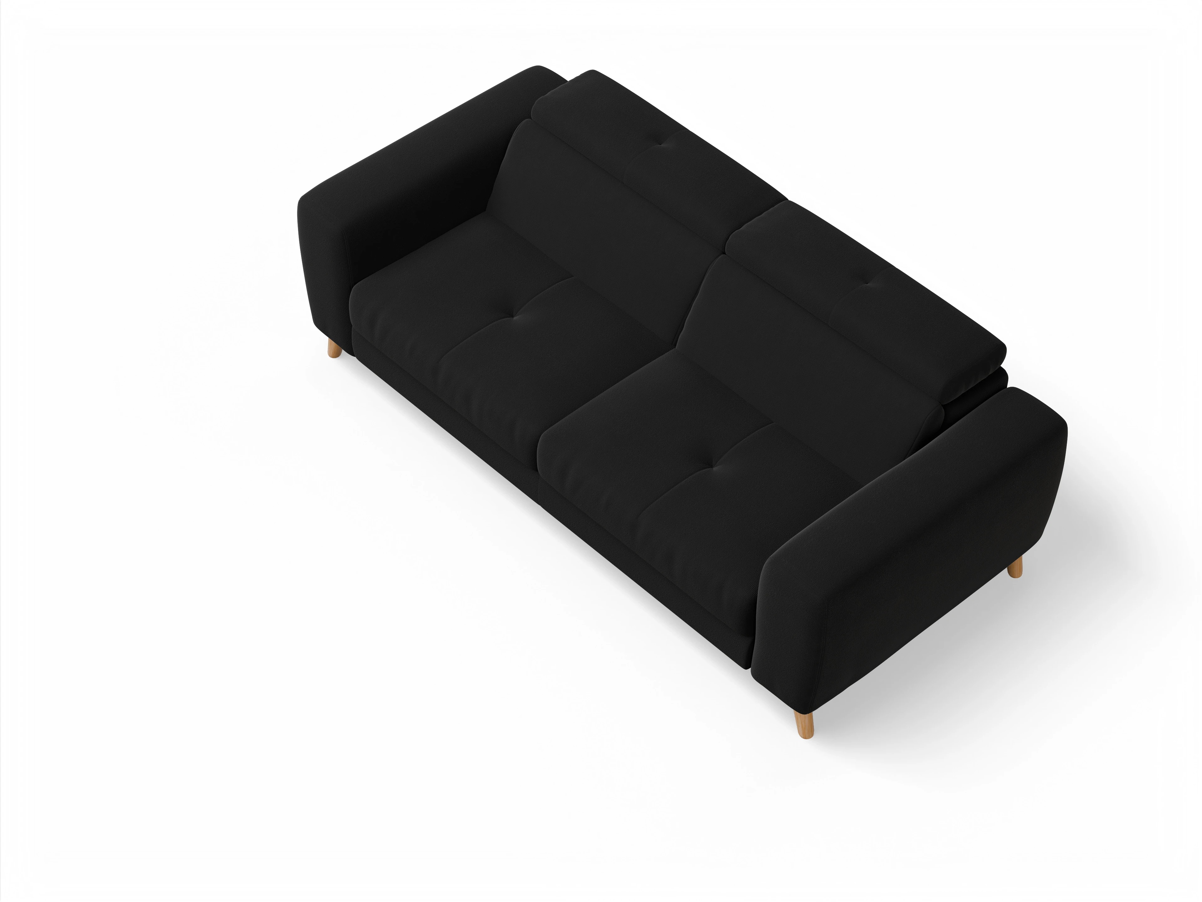 Ansicht des Produktes Capua 3-Sitzer Sofa in Stoff Schwarz