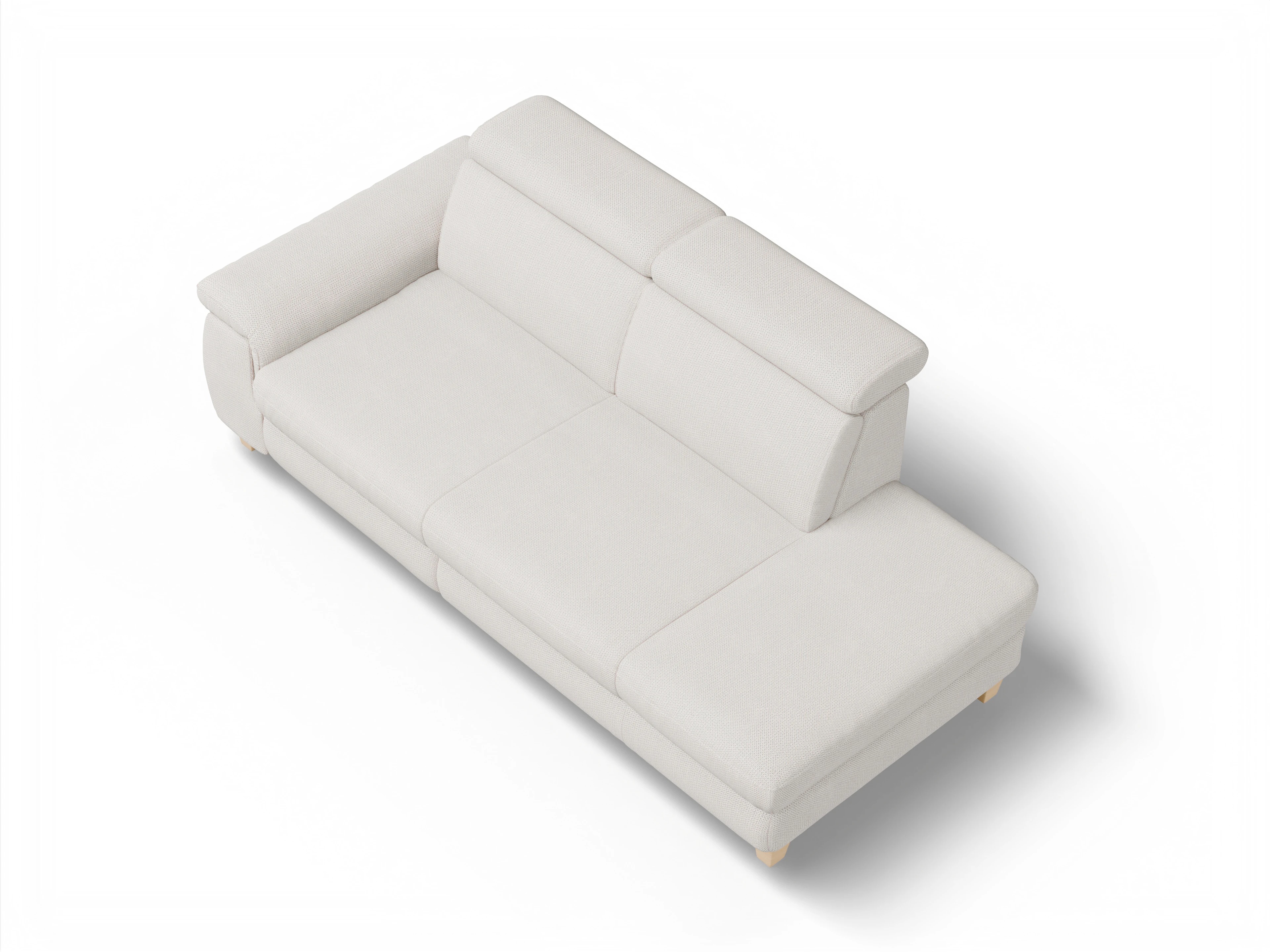 Ansicht des Produktes München Ottomane ohne Bettkasten in Stoff Beige