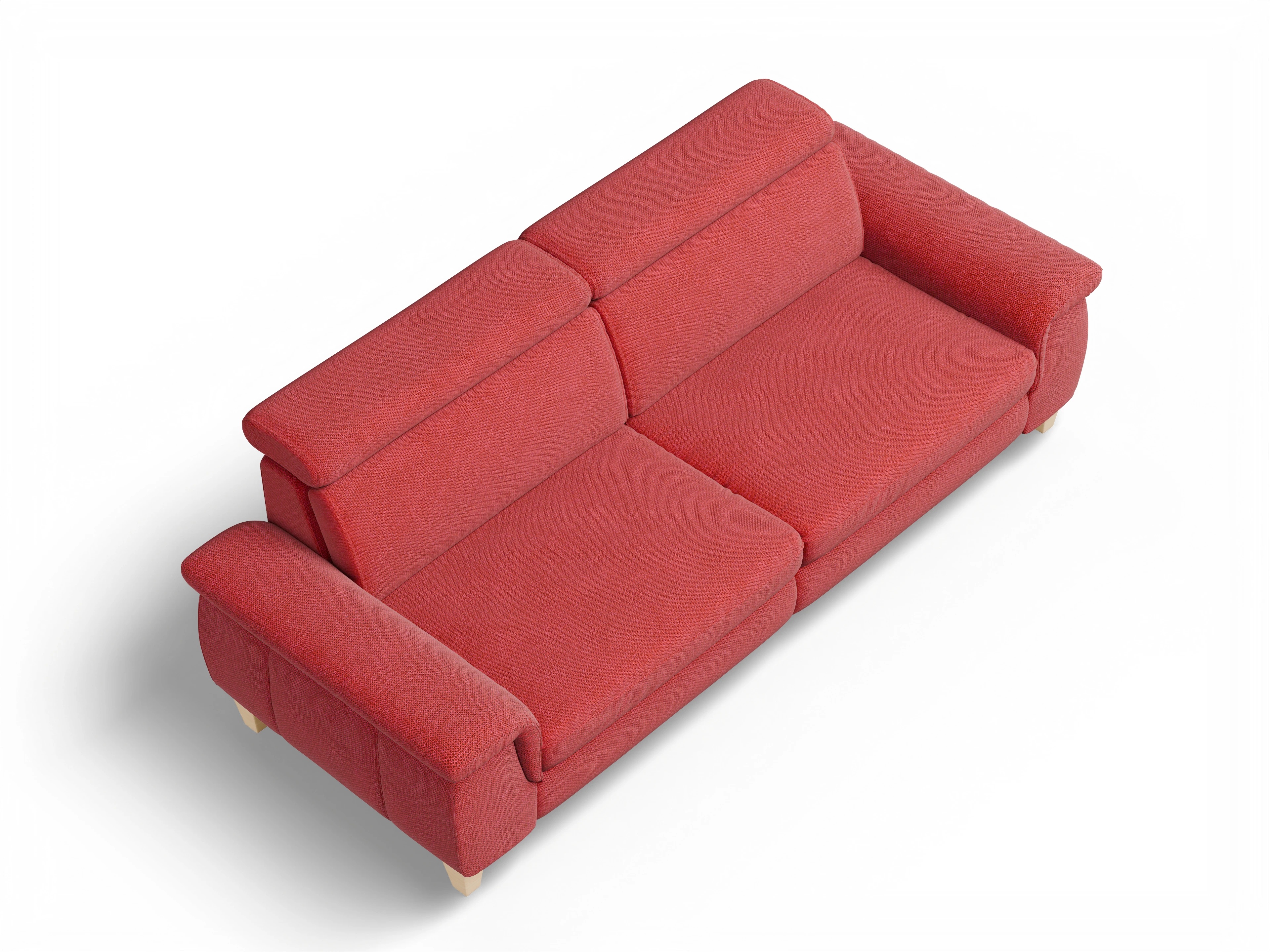 Ansicht des Produktes München 3-Sitzer Sofa in Stoff Rot