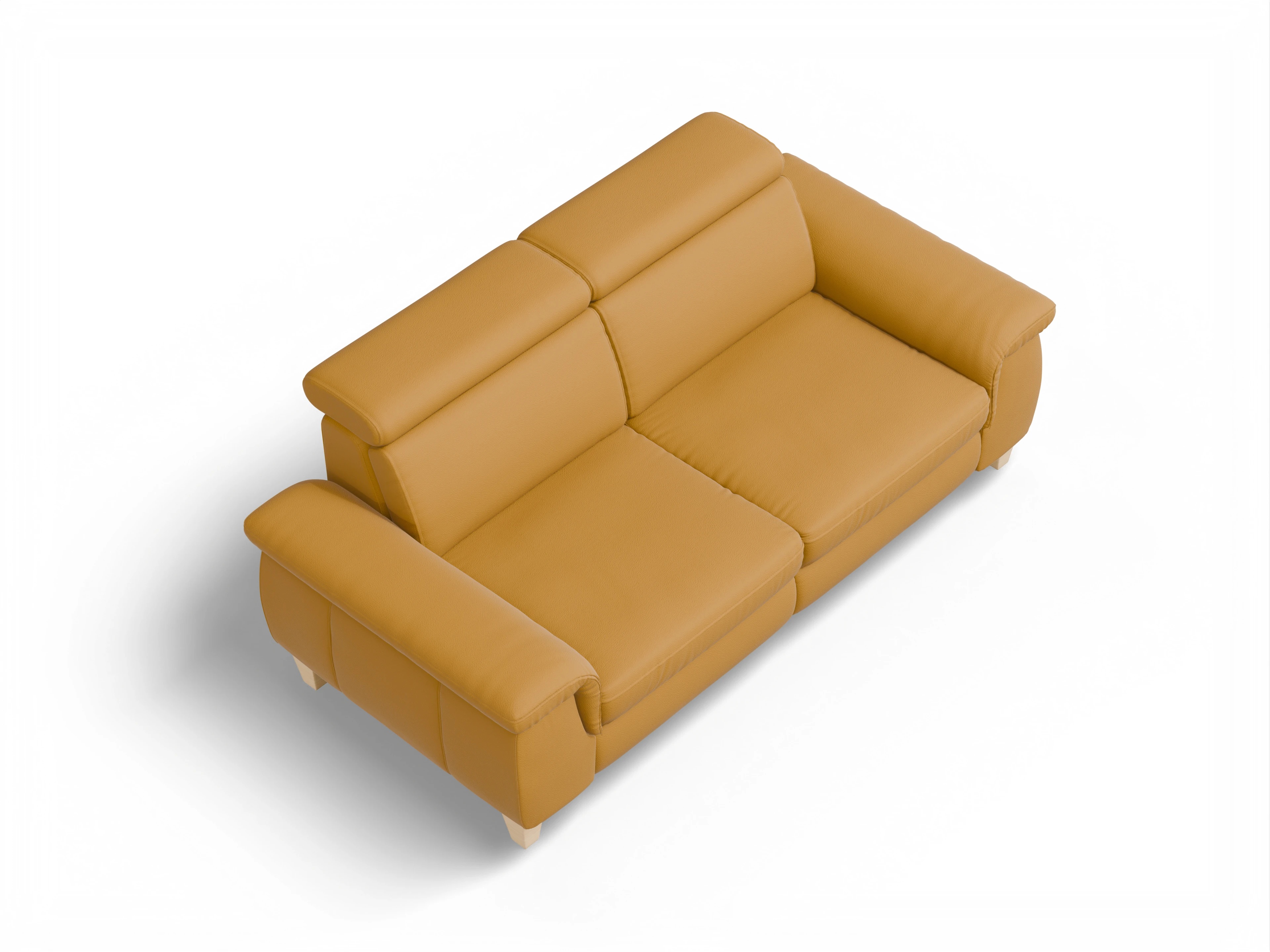 München 2,5-Sitzer Sofa Ansicht des Produktes München 2,5-Sitzer Sofa in Leder Gelb