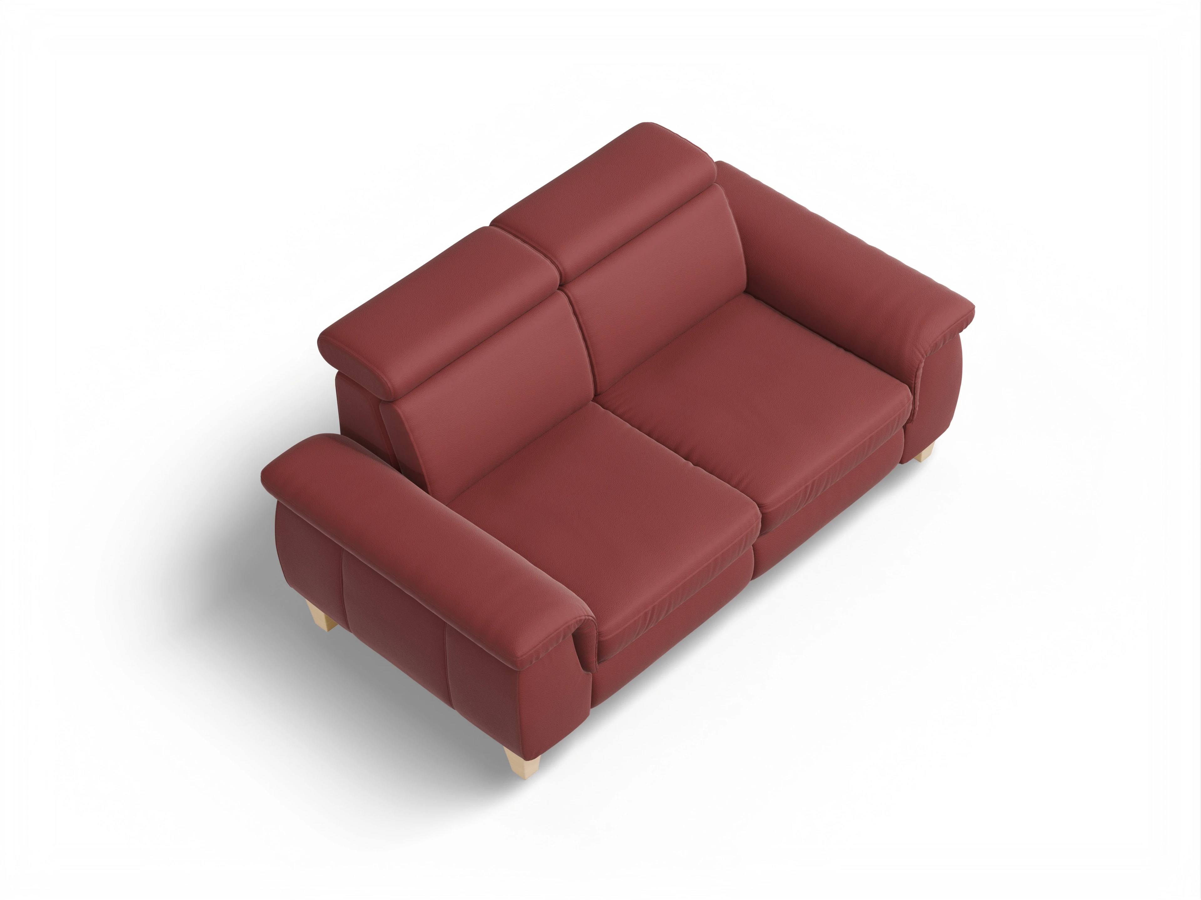 Ansicht des Produktes München 2-Sitzer Sofa in Leder Rot