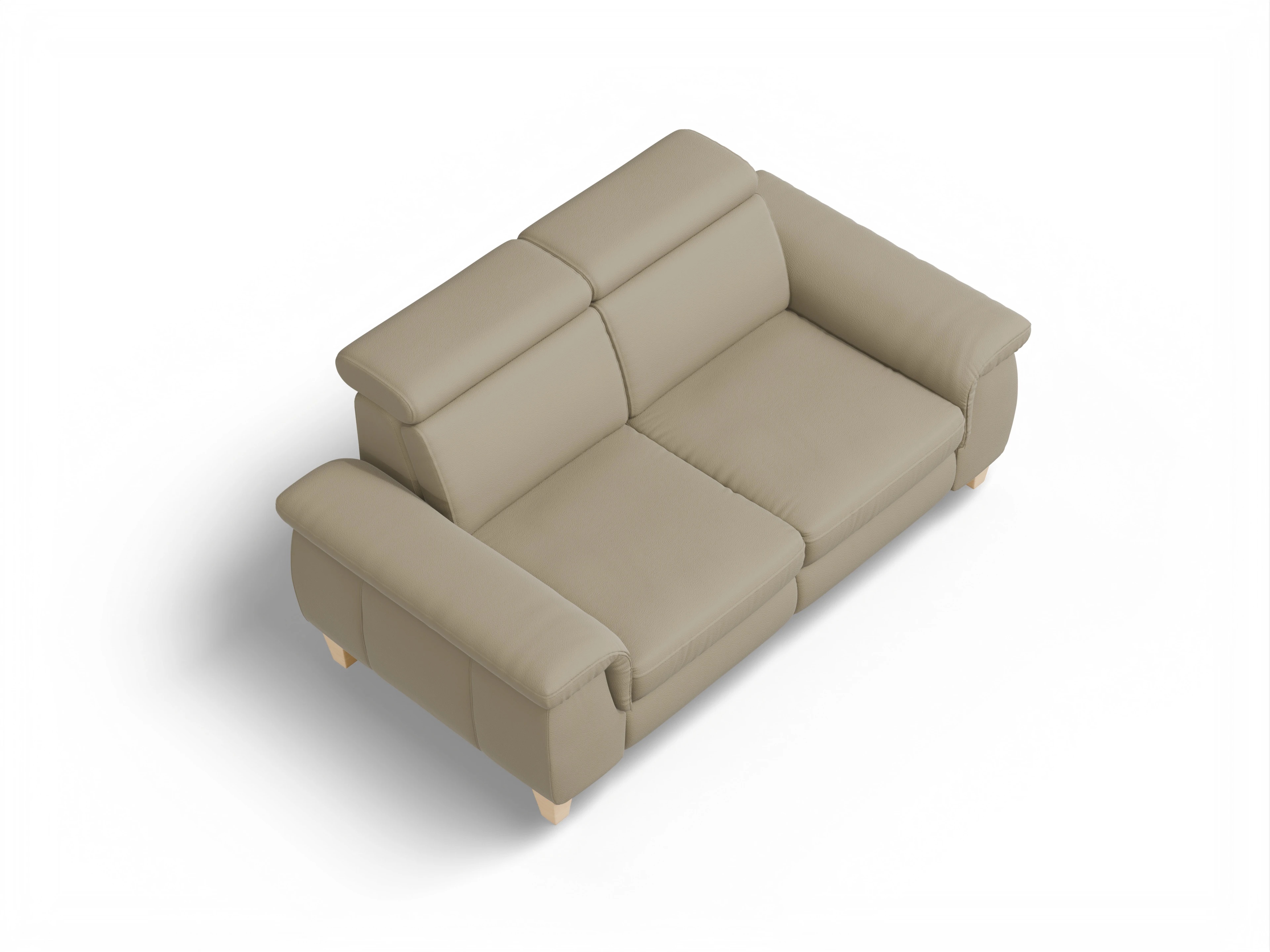 Ansicht des Produktes München 2-Sitzer Sofa in Leder Braun