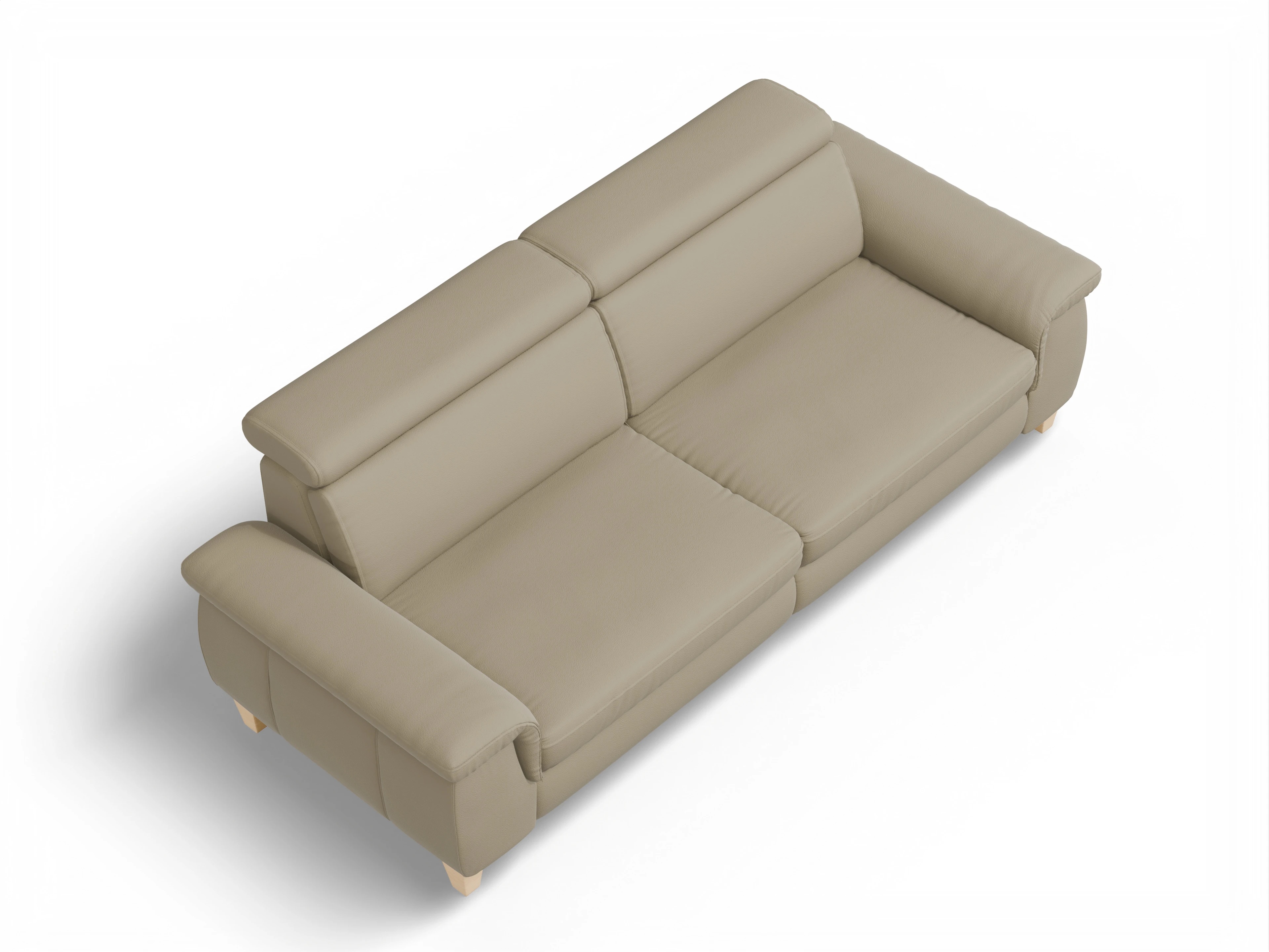 München 3-Sitzer Sofa Ansicht des Produktes München 3-Sitzer Sofa in Leder Braun