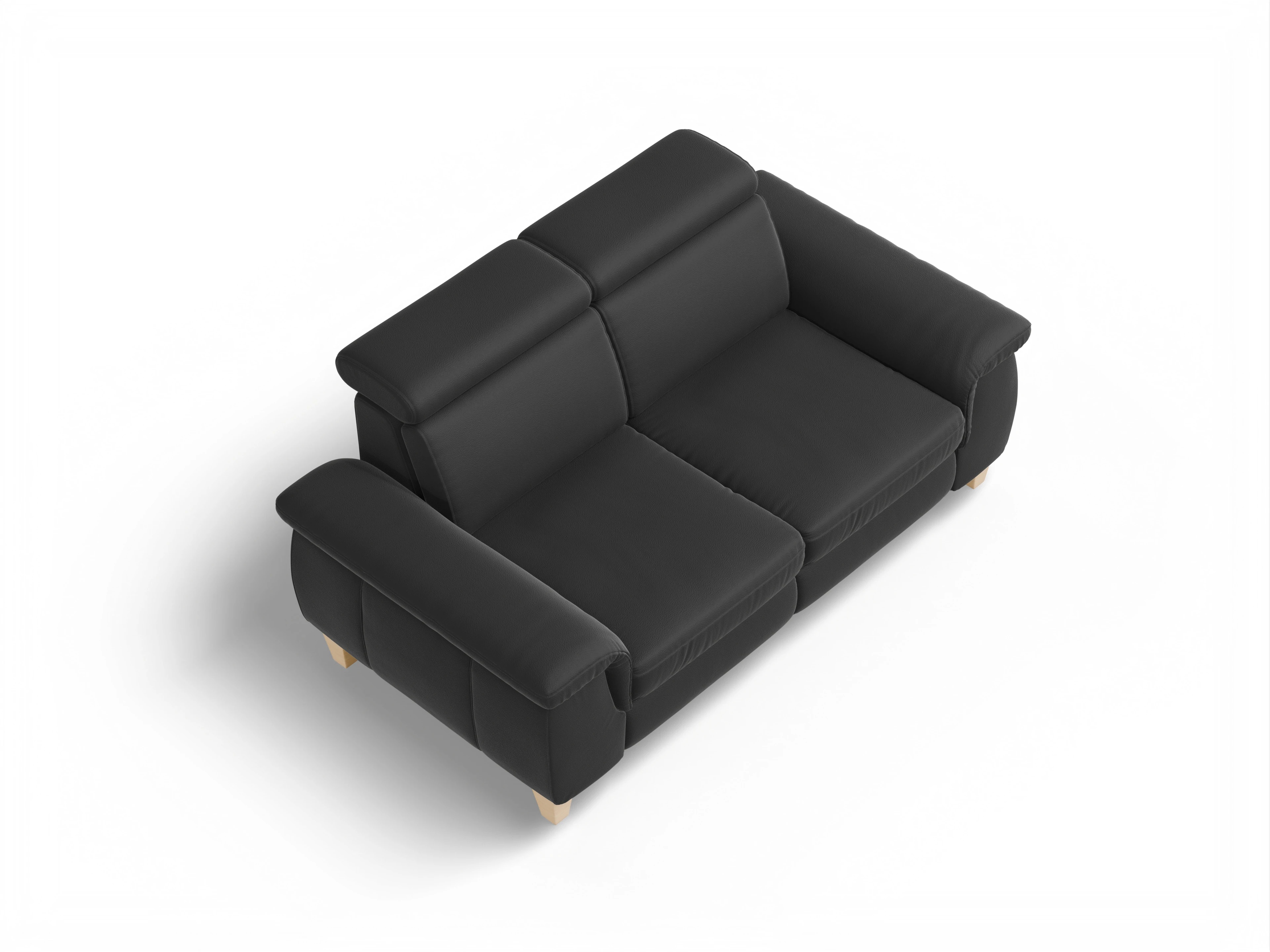 München 2-Sitzer Sofa Ansicht des Produktes München 2-Sitzer Sofa in Leder Schwarz