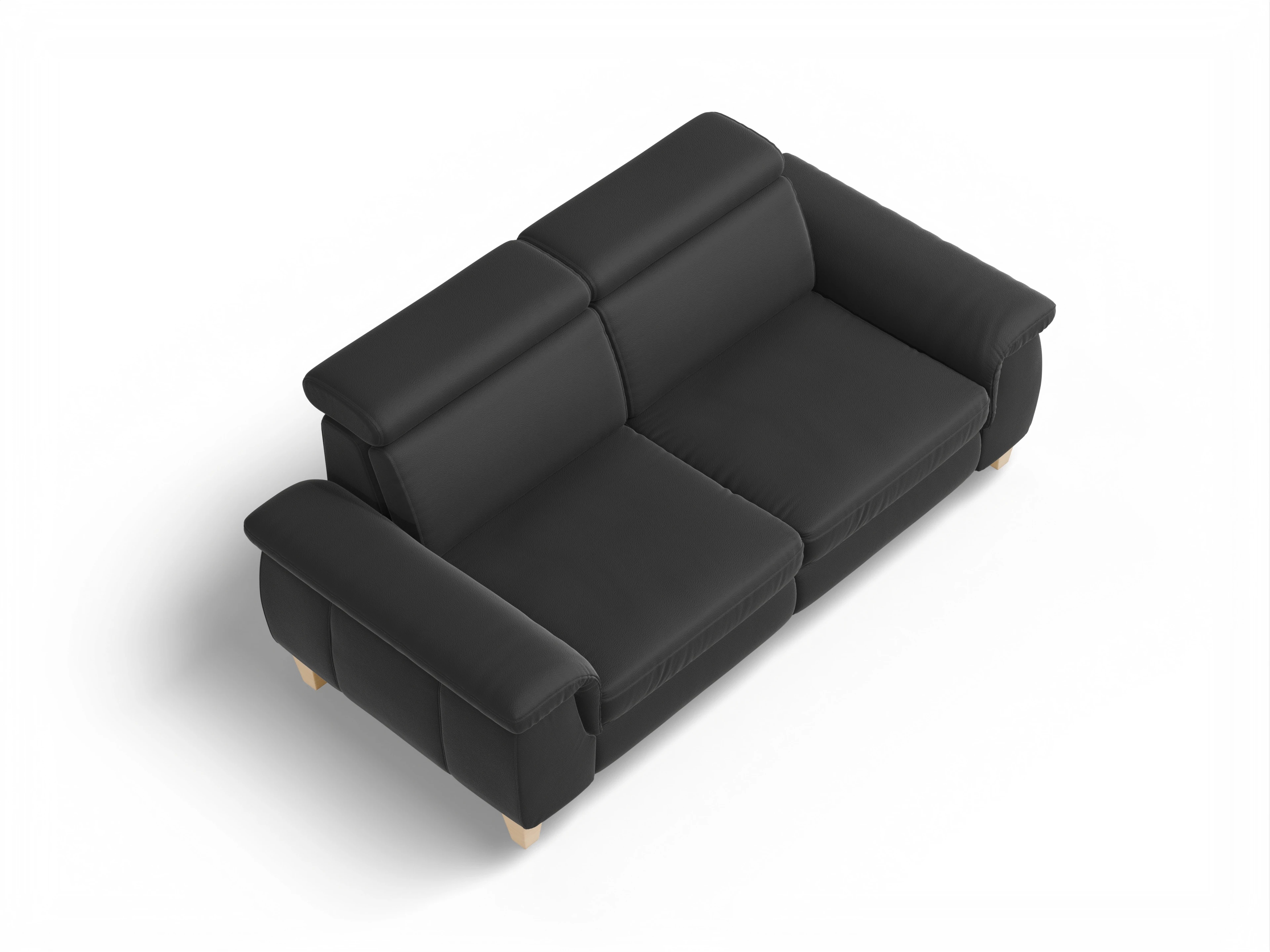 München 2,5-Sitzer Sofa Ansicht des Produktes München 2,5-Sitzer Sofa in Leder Schwarz