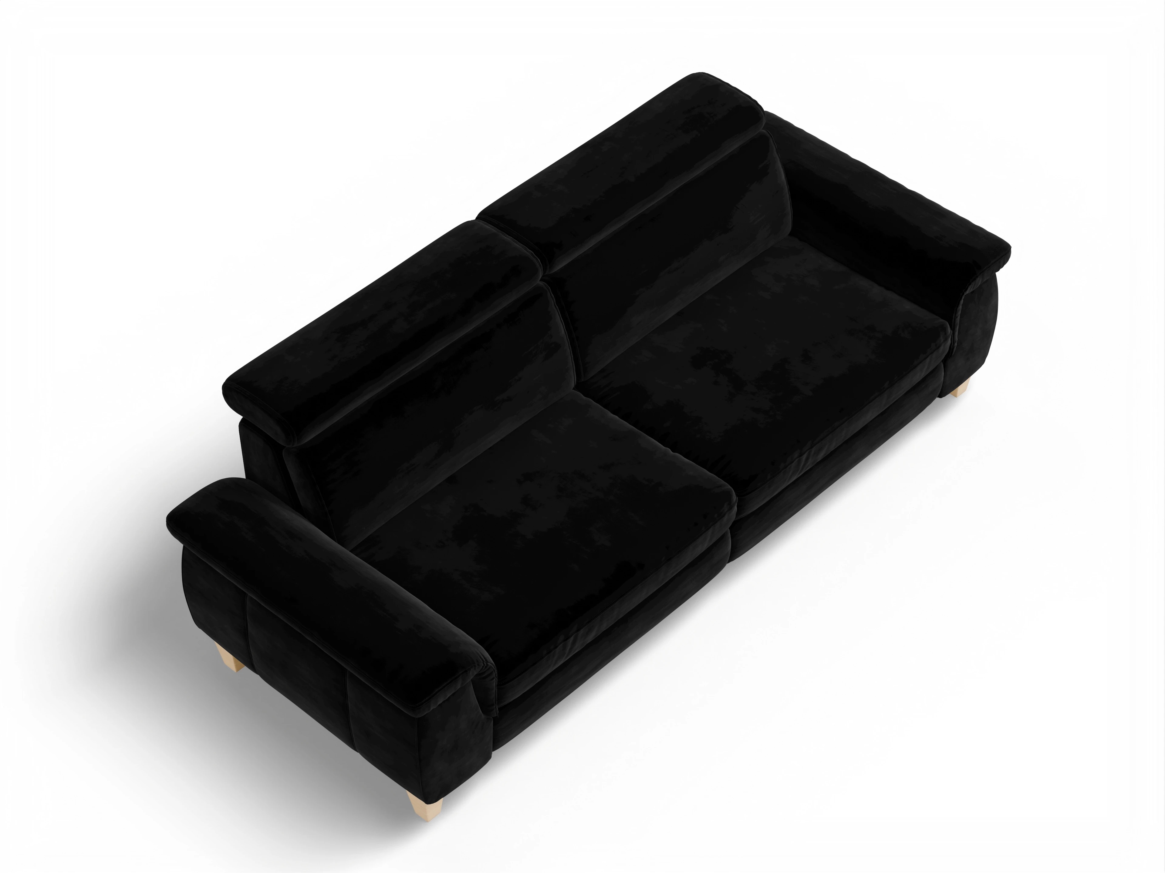 München 3-Sitzer Sofa Ansicht des Produktes München 3-Sitzer Sofa in Stoff Schwarz
