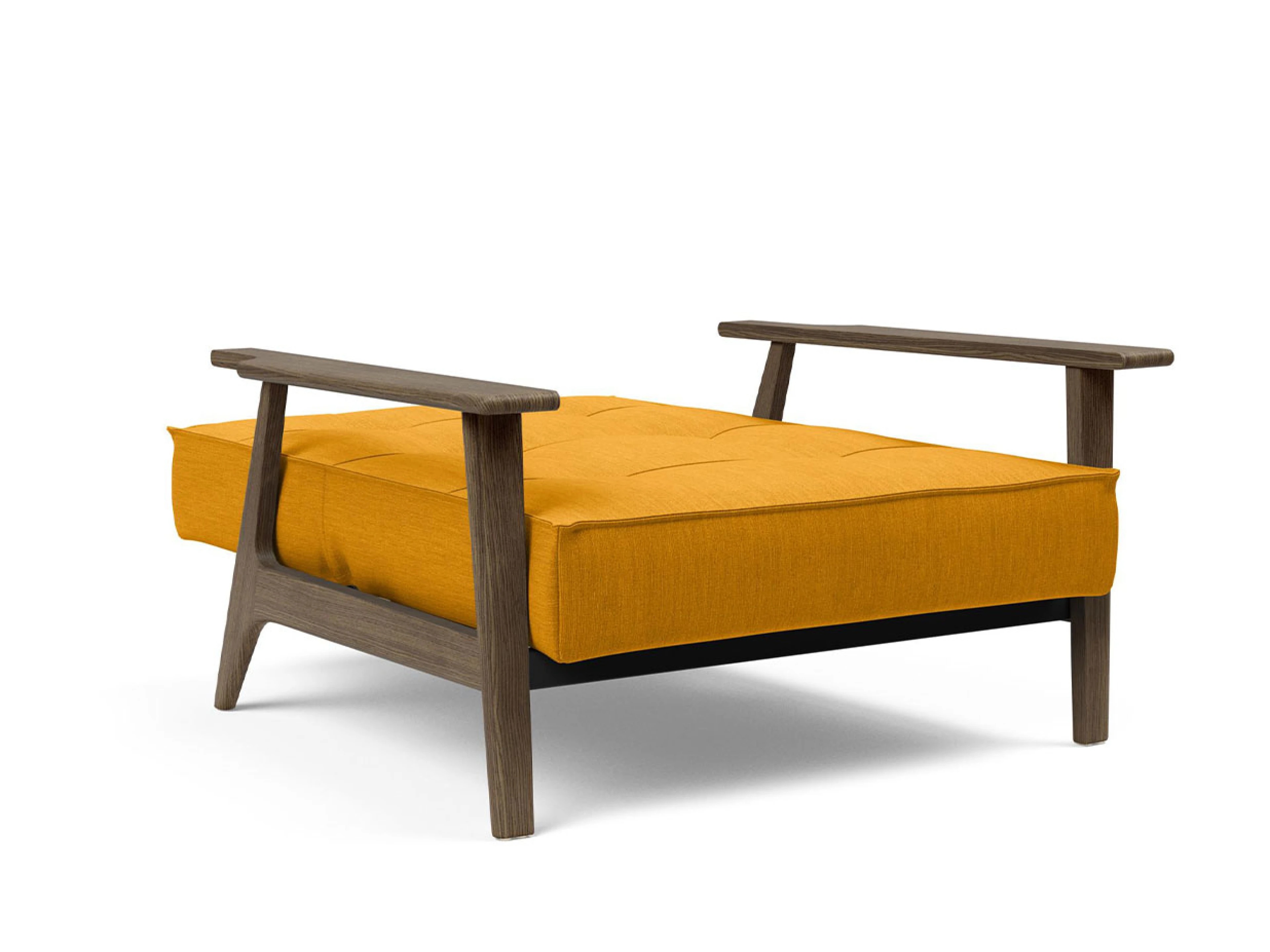 Ansicht des Produktes Splitback Hocker in Stoff Gelb