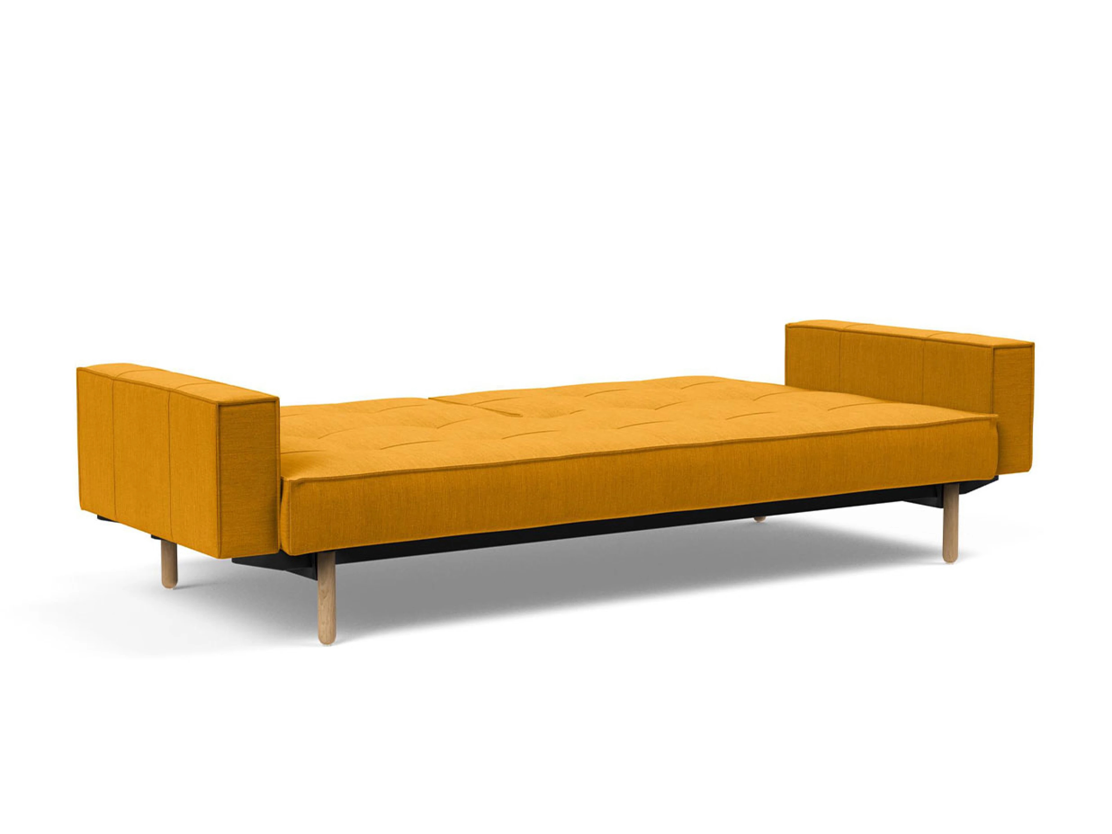 Ansicht des Produktes Splitback Schlafsofa Querschläfer in Stoff Gelb