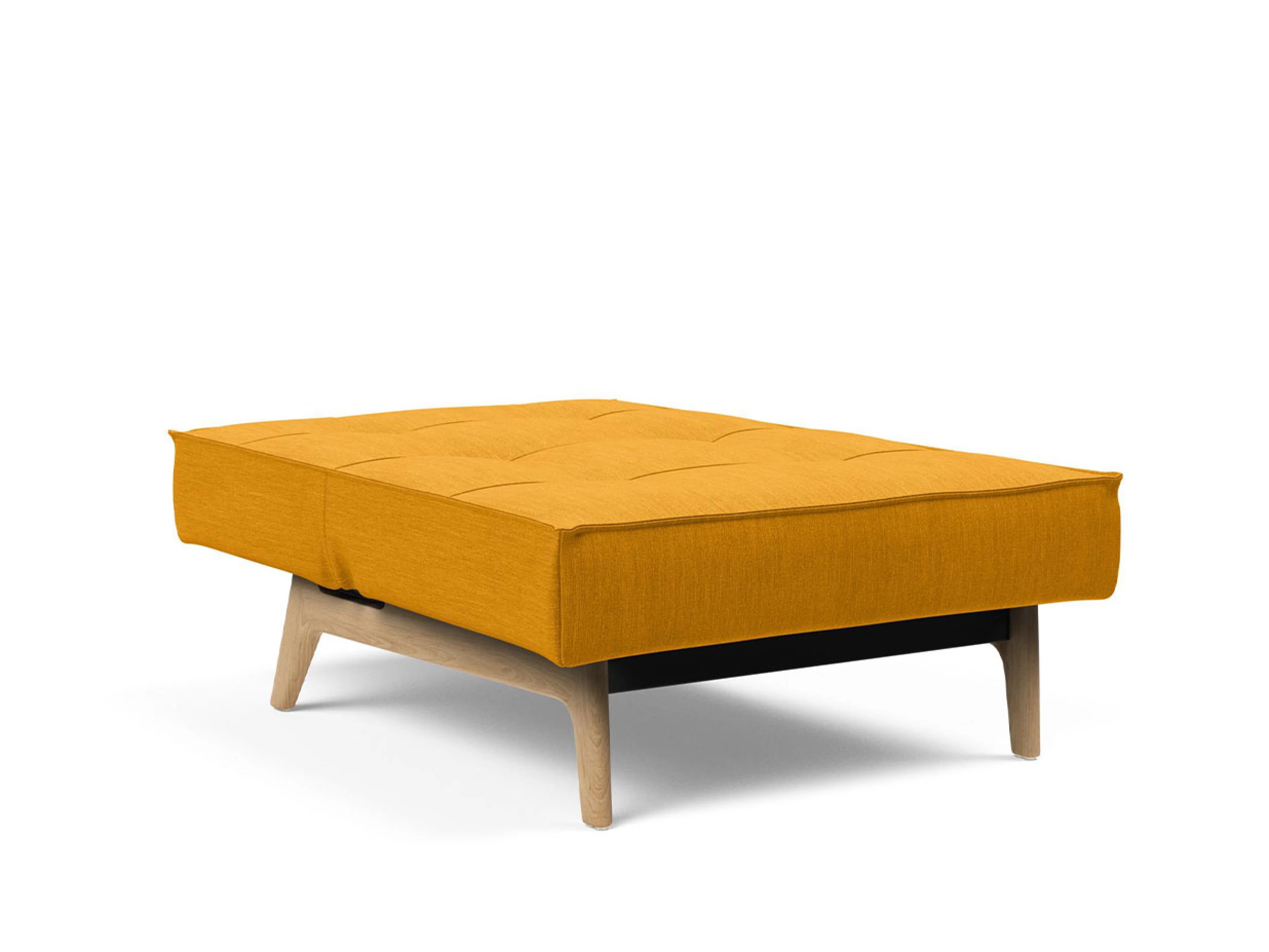 Ansicht des Produktes Splitback Hocker in Stoff Gelb