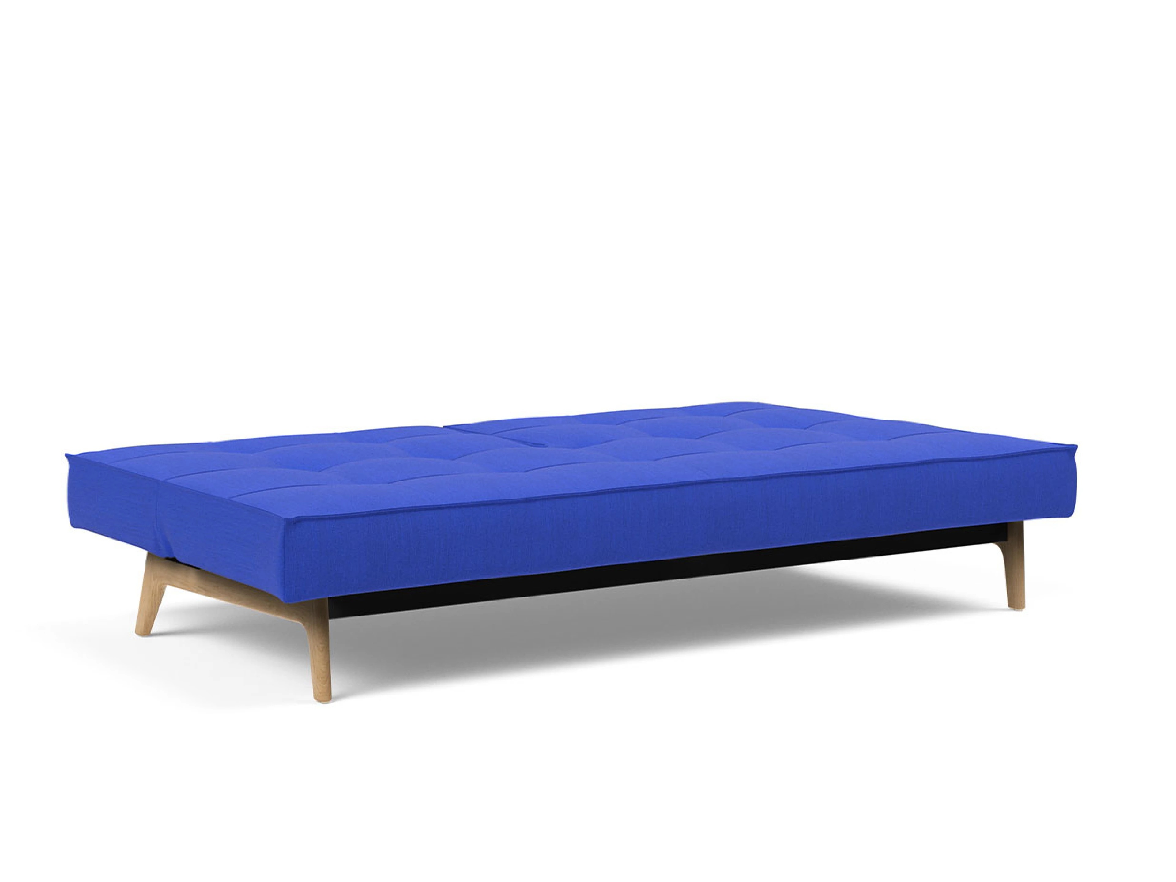 Ansicht des Produktes Splitback Schlafsofa Querschläfer in Stoff Blau