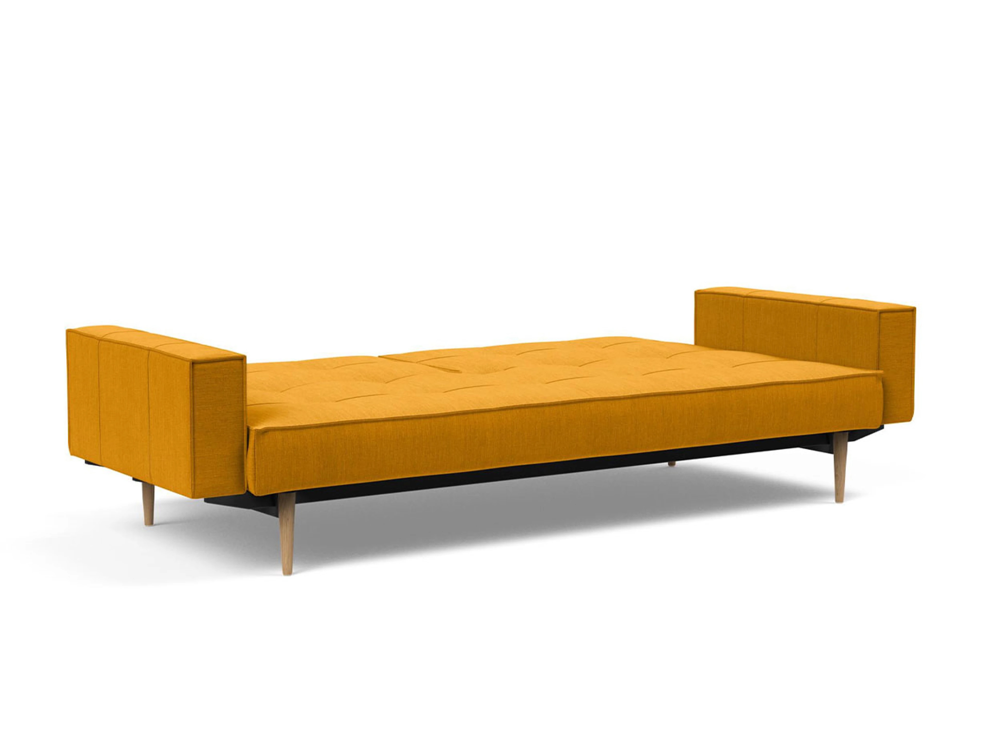 Ansicht des Produktes Splitback Schlafsofa Querschläfer in Stoff Gelb