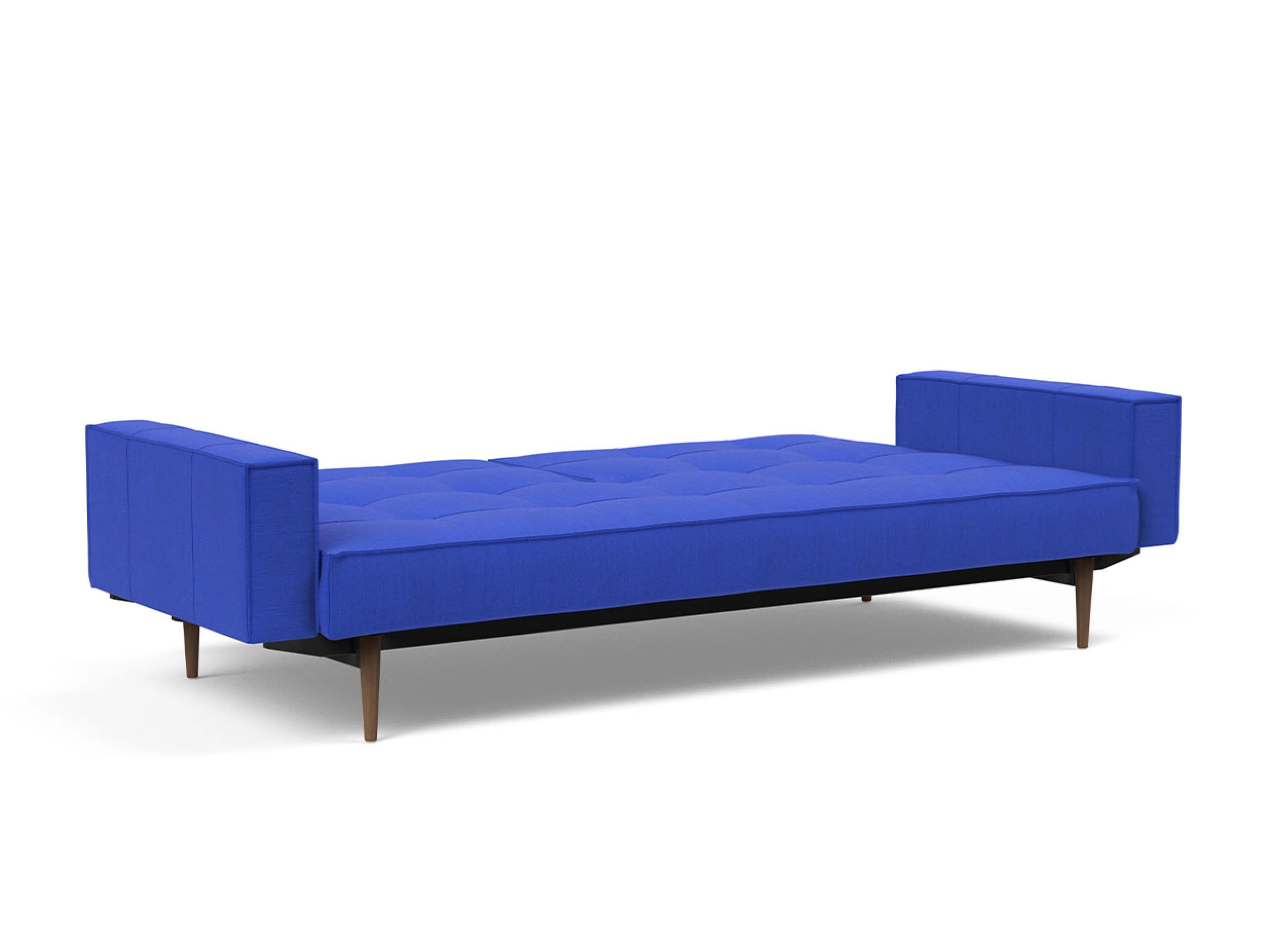 Ansicht des Produktes Splitback Schlafsofa Querschläfer in Stoff Blau