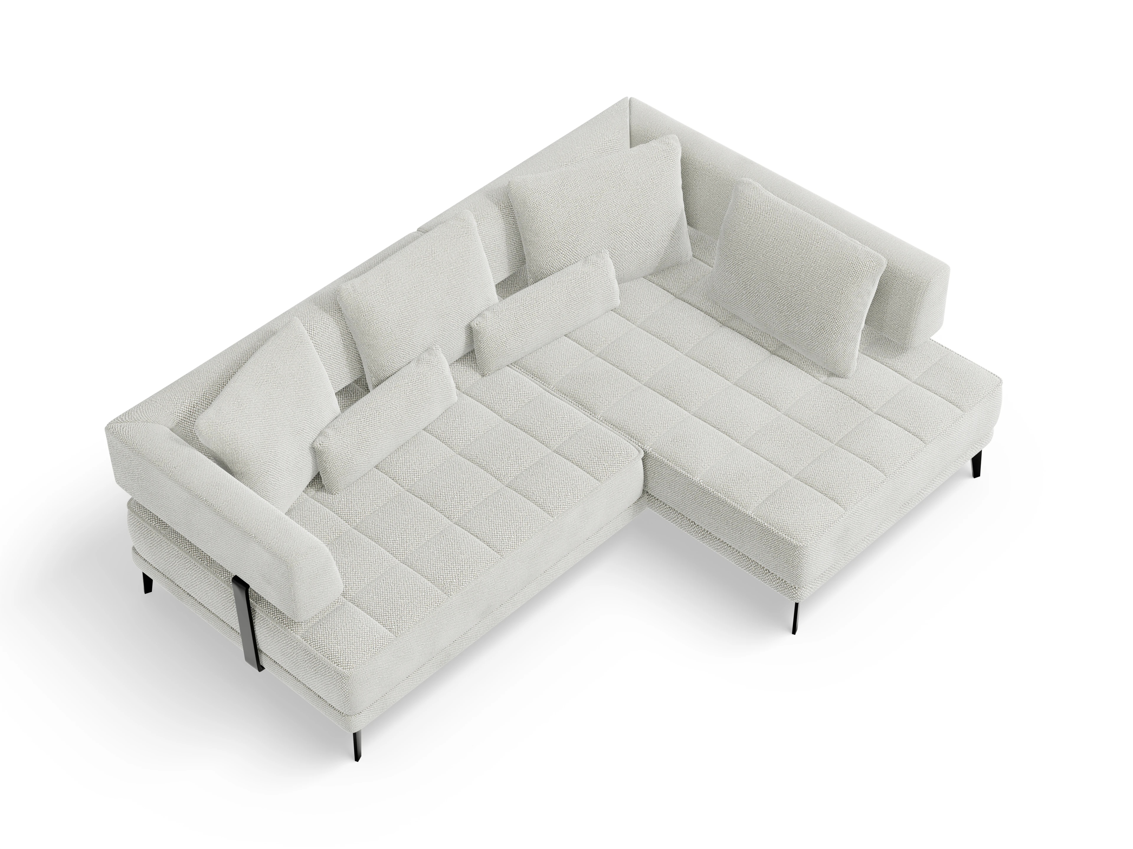Genua Um Small R ohne Funktion Ansicht des Produktes Genua Ecksofa links Abschluss offen in Stoff Beige