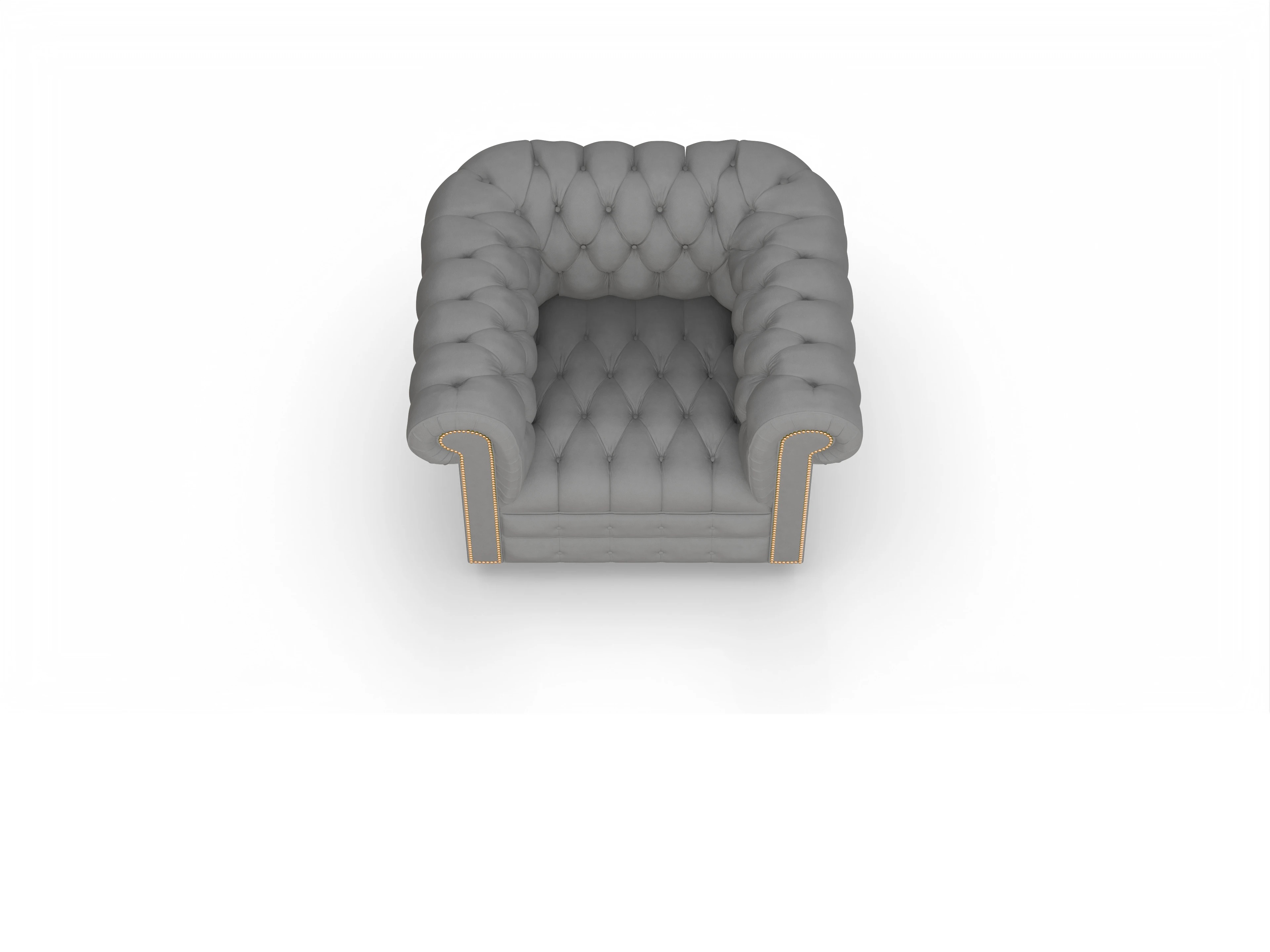 Ansicht des Produktes Osmond Chesterfield Sessel in Leder Grau