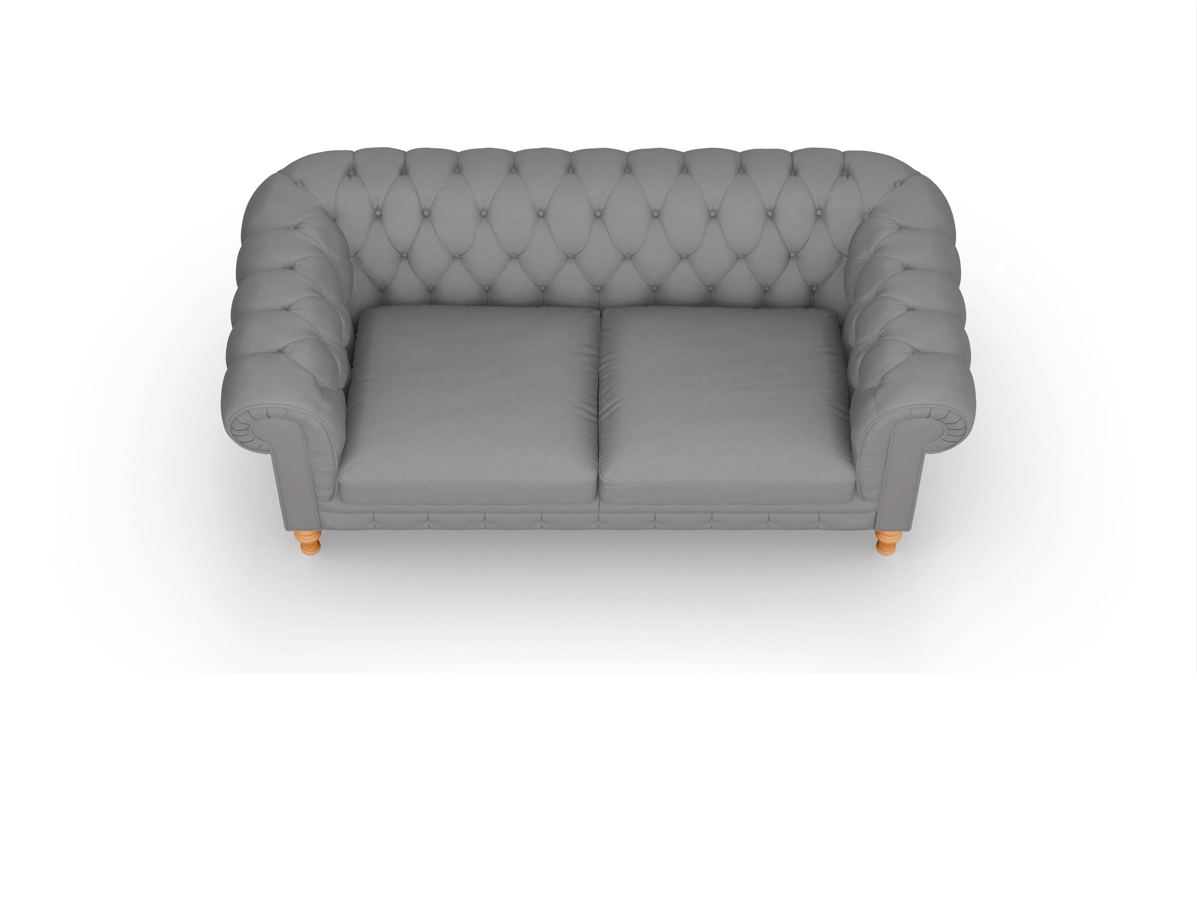 Ansicht des Produktes Countess 2-Sitzer Sofa in Leder Grau