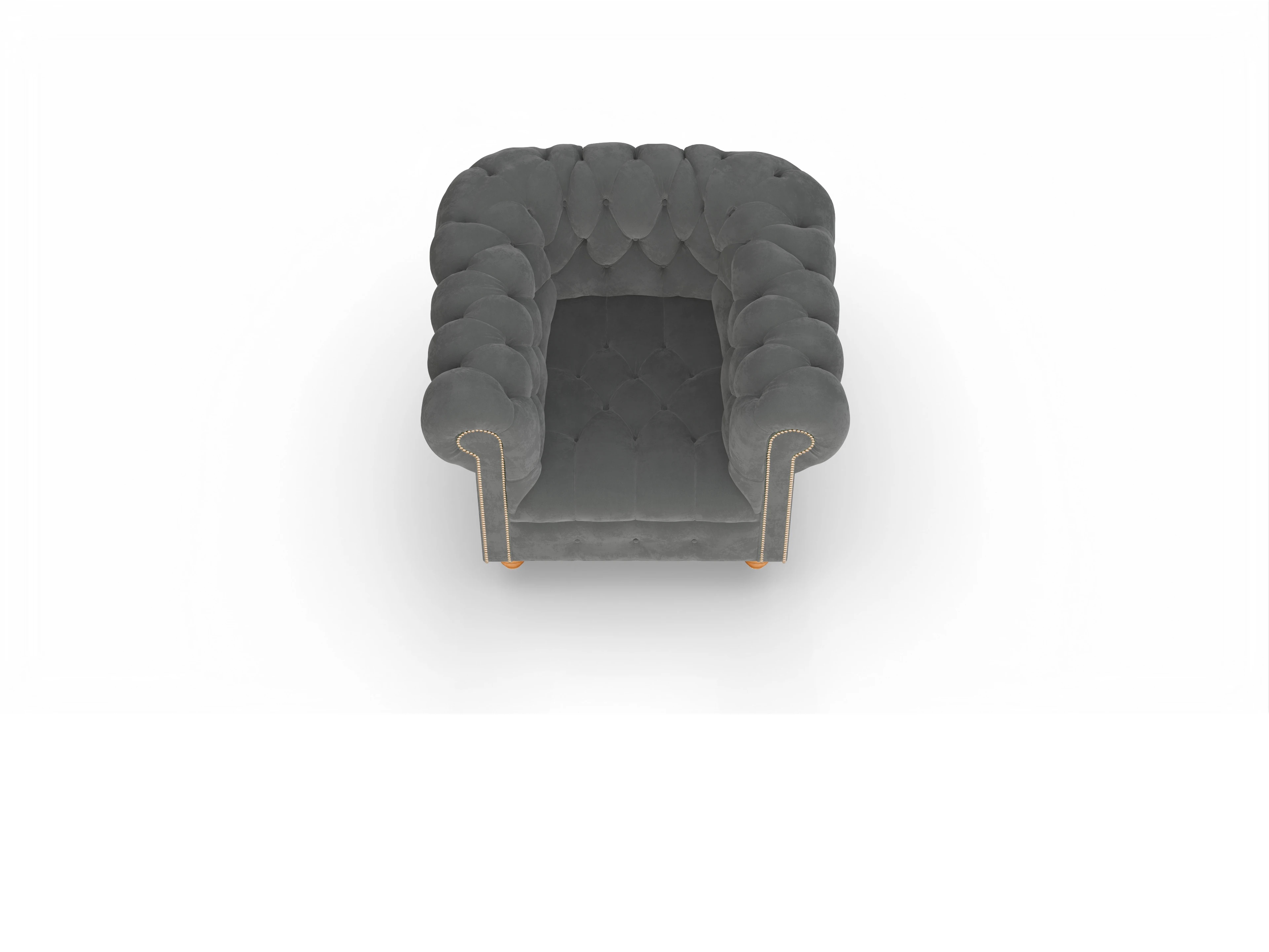 Ansicht des Produktes Liberty Chesterfield Sessel in Stoff Grau