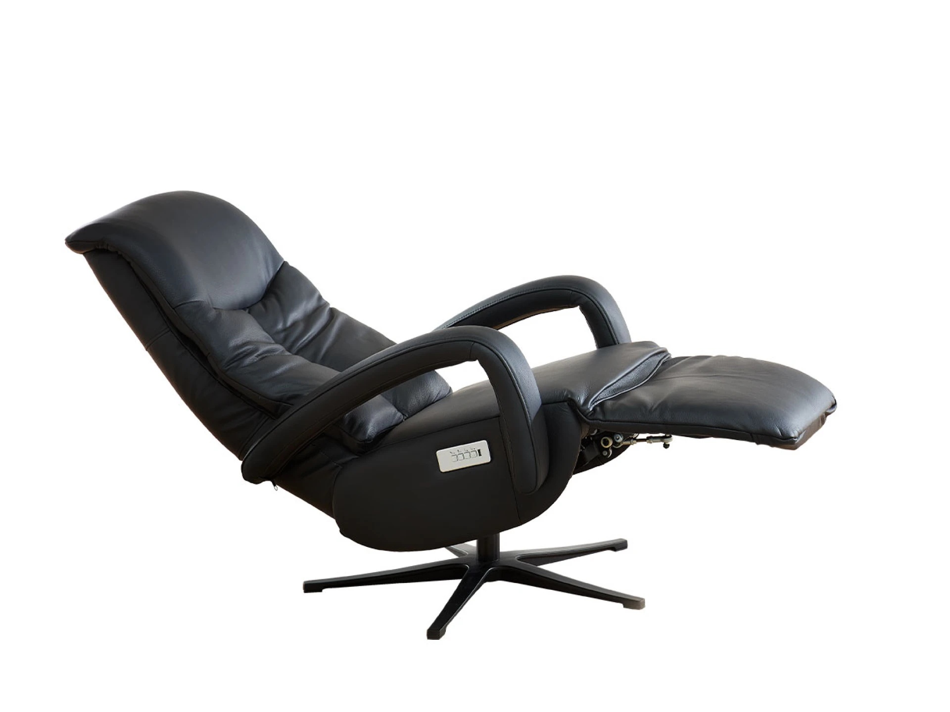 Ansicht des Produktes Deluxe Leder Fernsehsessel in Leder Schwarz