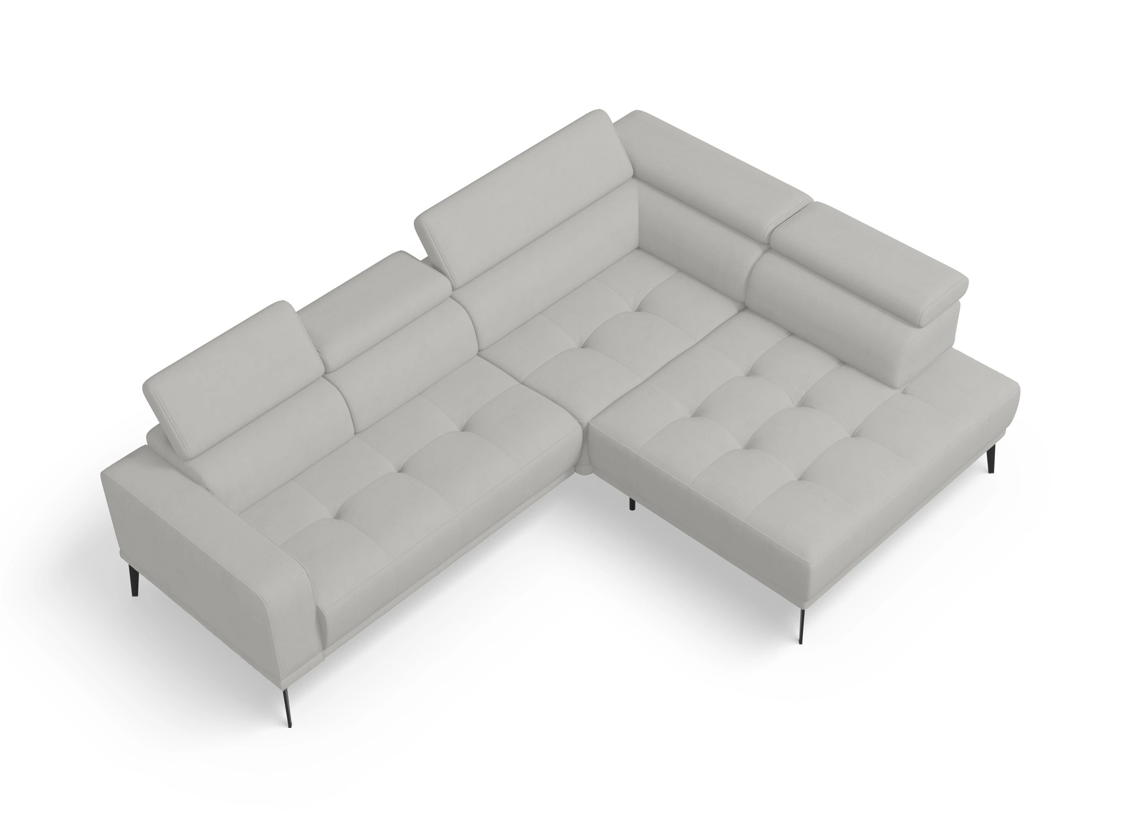 Ansicht des Produktes Marco Ecksofa rechts Abschluss offen in Stoff Beige