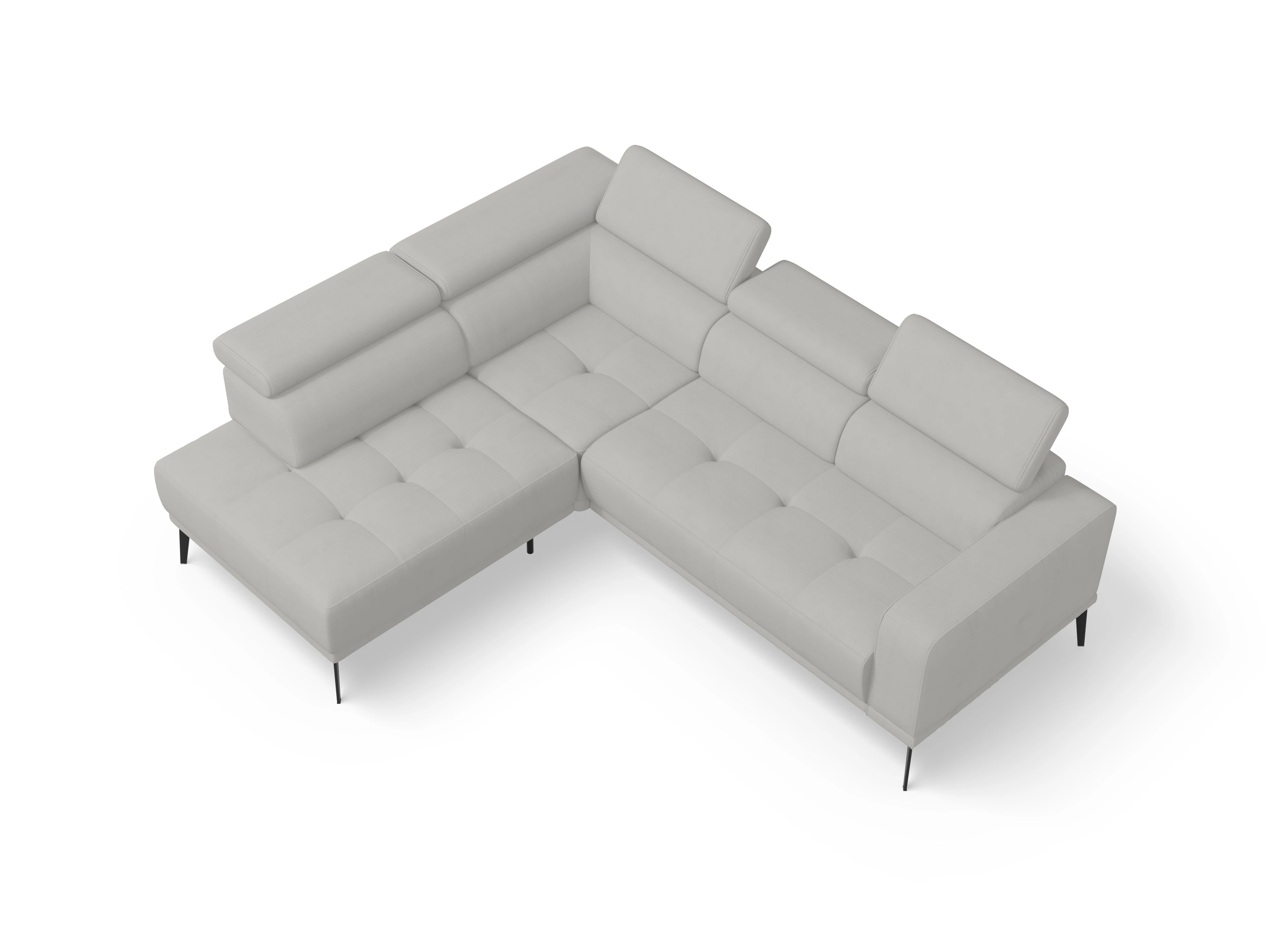 Ansicht des Produktes Marco Ecksofa links Abschluss offen in Stoff Beige