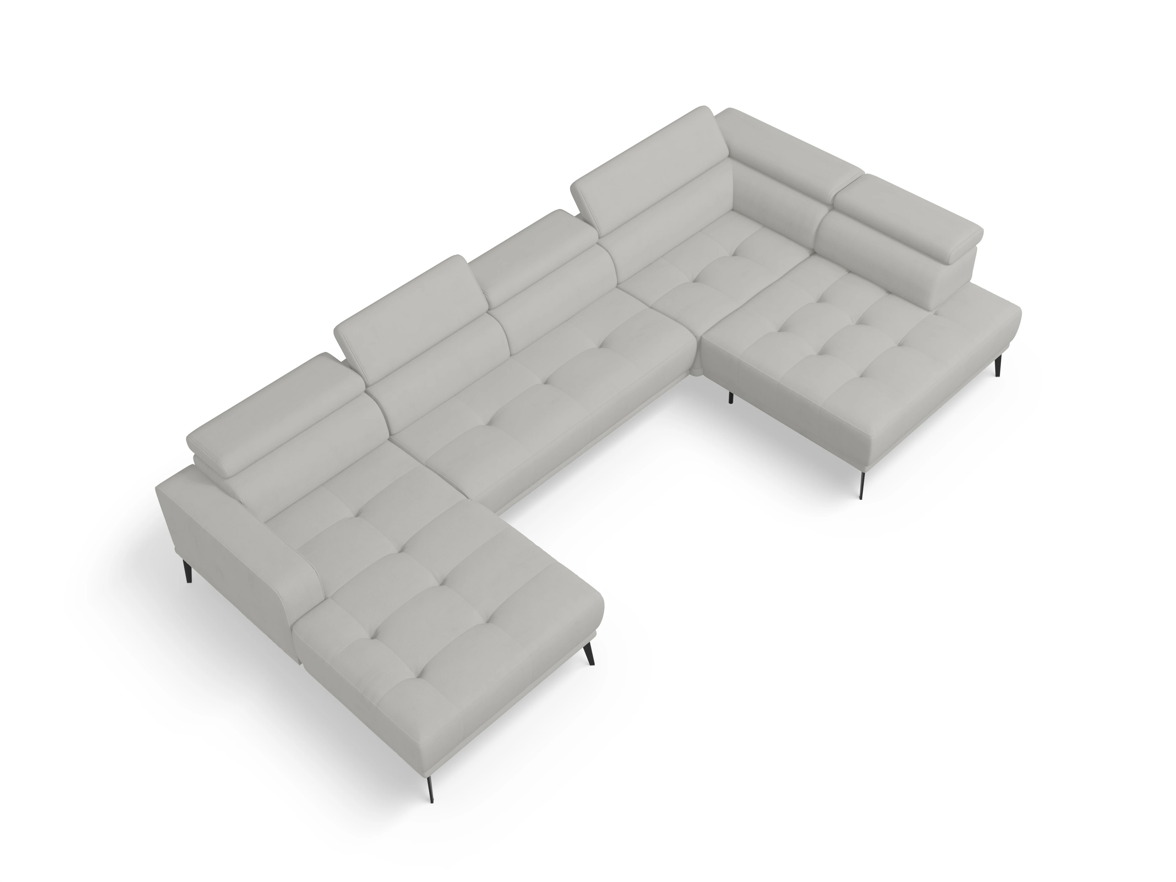 Marco LO Aho gr Medium R (mit Funktionen) Ansicht des Produktes Marco Wohnlandschaft offen beidseitig in Stoff Beige