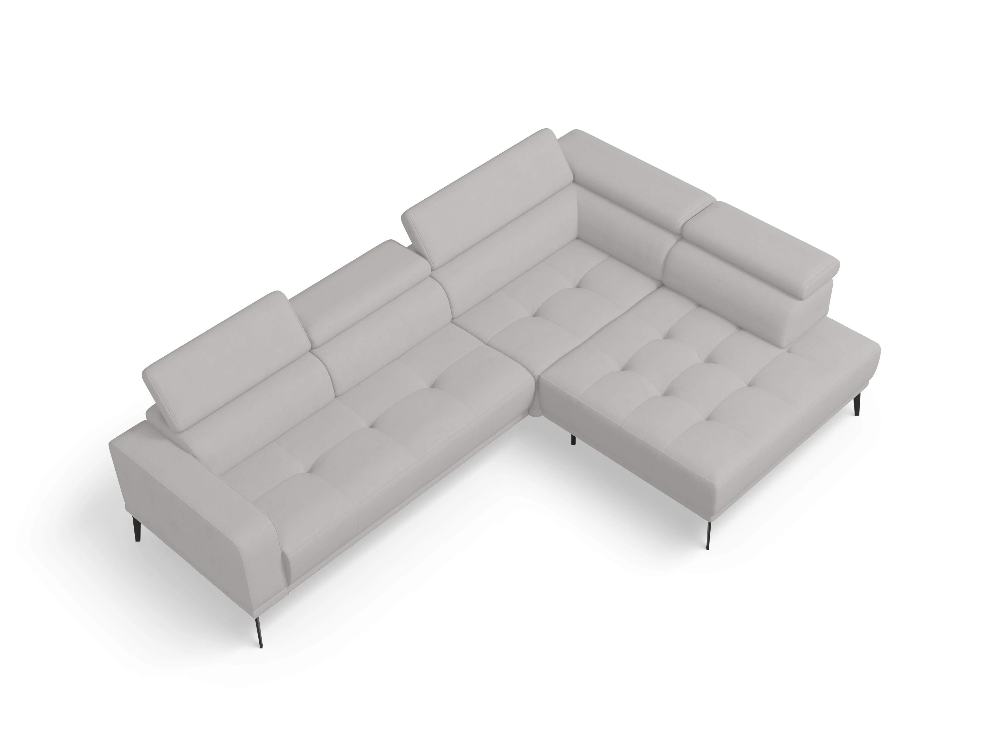 Ansicht des Produktes Marco Ecksofa rechts Abschluss offen in Stoff Beige
