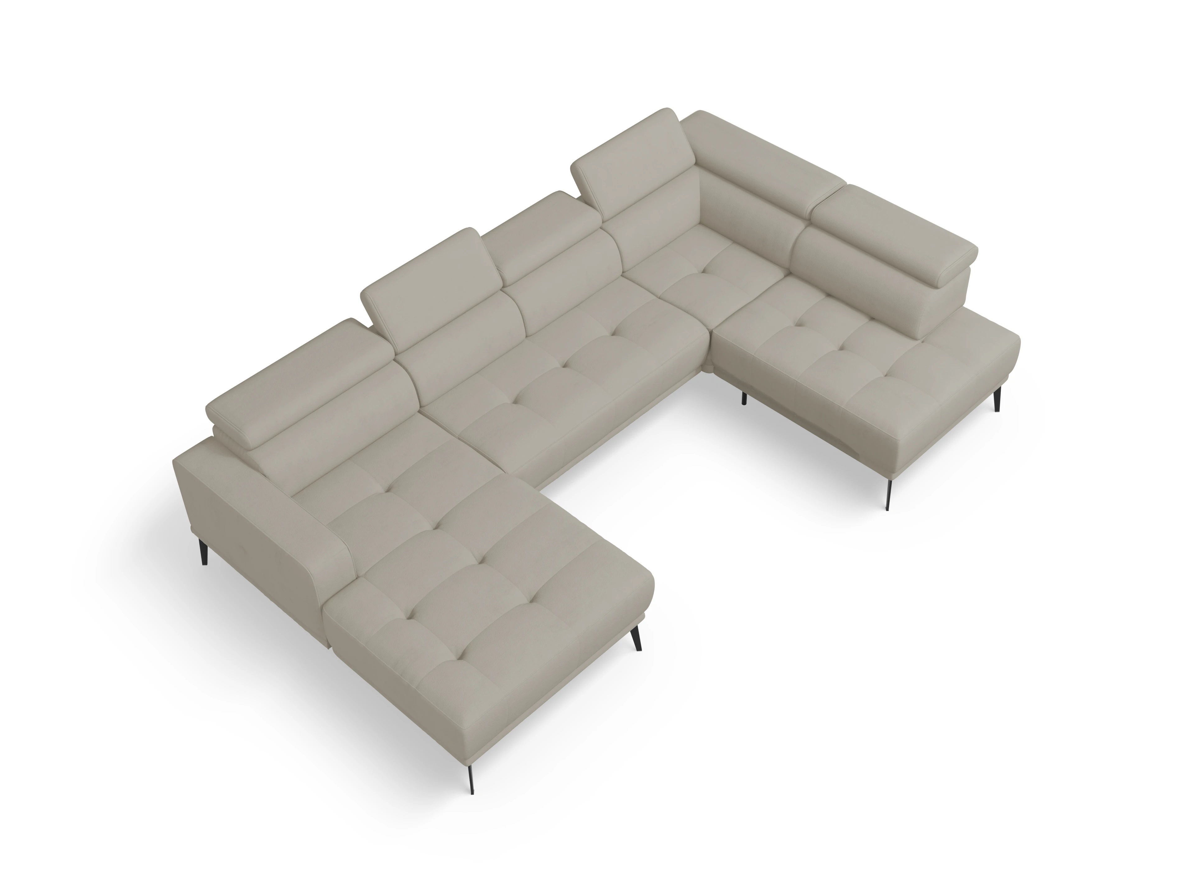 Ansicht des Produktes Marco Wohnlandschaft offen beidseitig in Stoff Beige