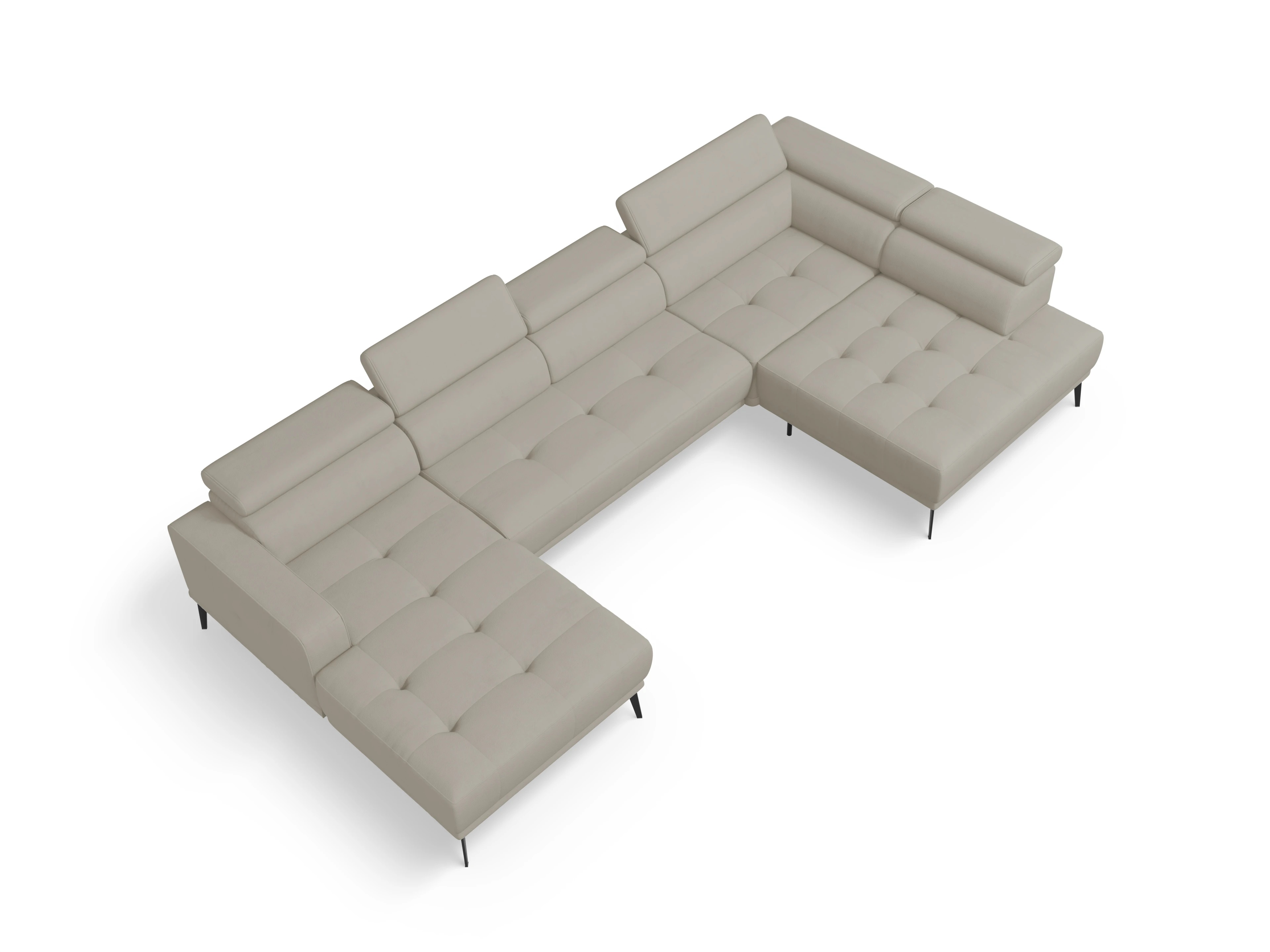 Ansicht des Produktes Marco Wohnlandschaft offen beidseitig in Stoff Beige