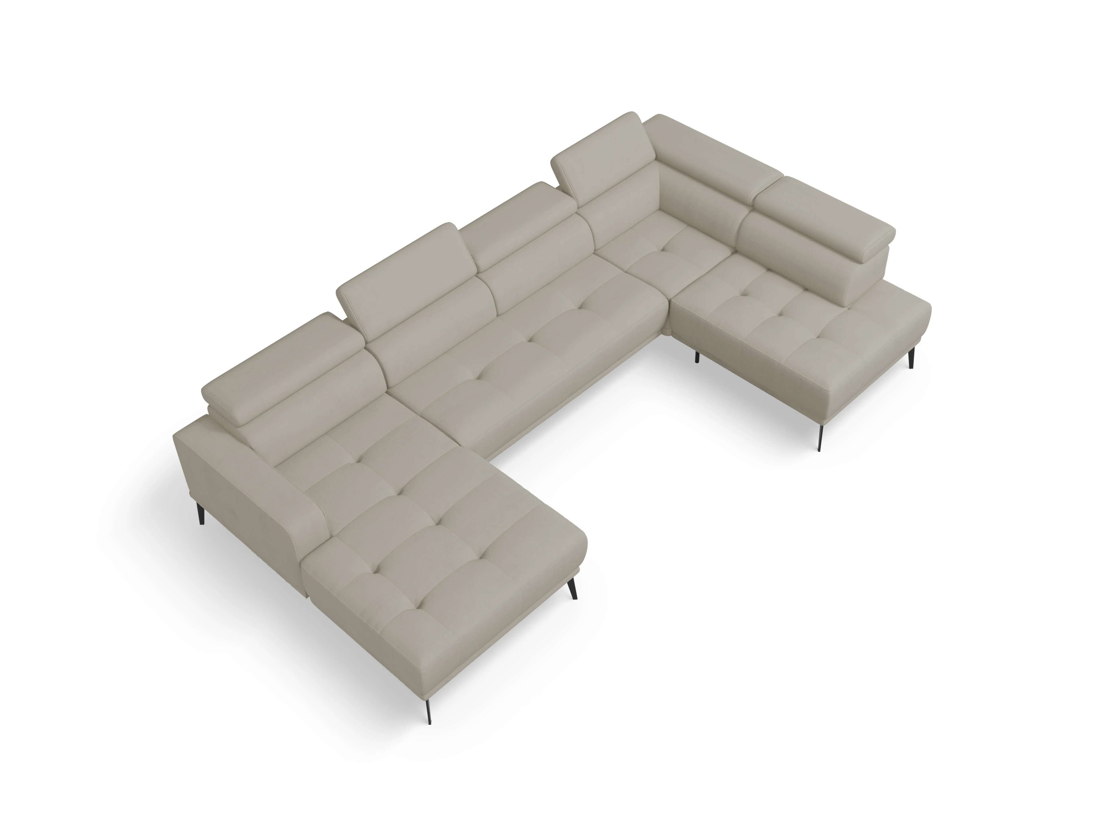 Ansicht des Produktes Marco Wohnlandschaft offen beidseitig in Stoff Beige