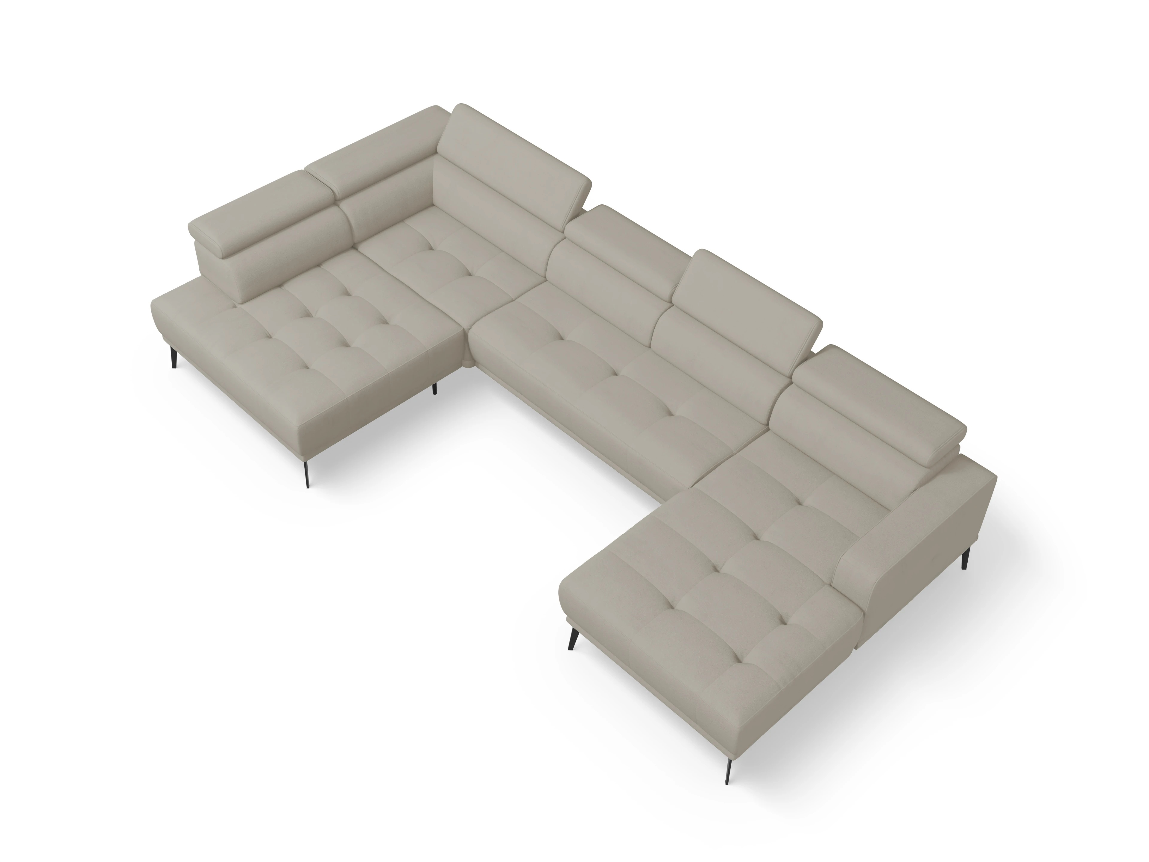 Ansicht des Produktes Marco Wohnlandschaft offen beidseitig in Stoff Beige
