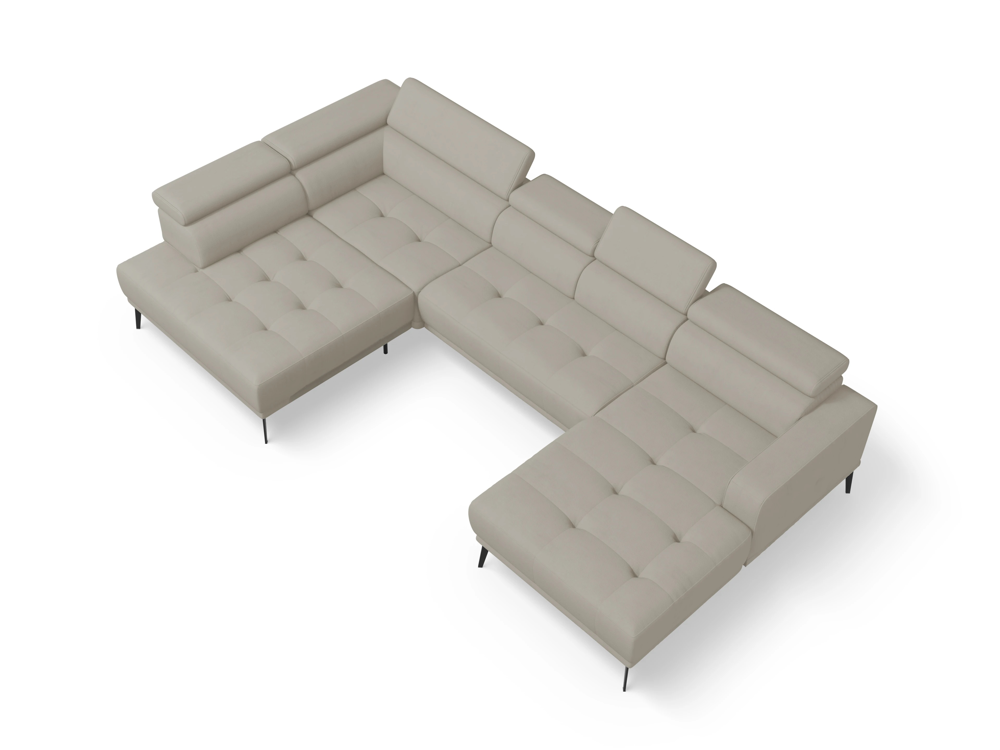Ansicht des Produktes Marco Wohnlandschaft offen beidseitig in Stoff Beige