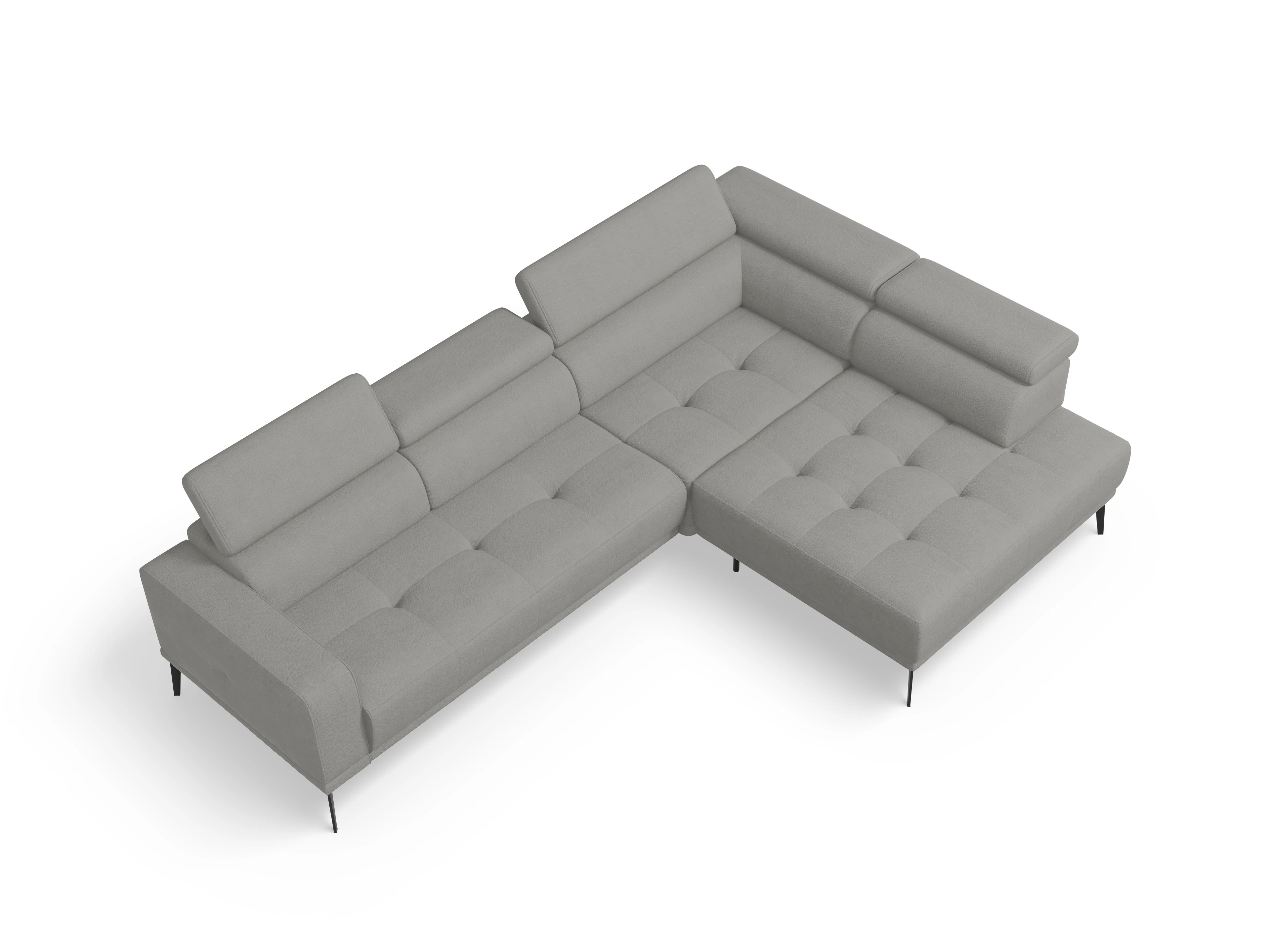 Ansicht des Produktes Marco Ecksofa rechts Abschluss offen in Stoff Grau