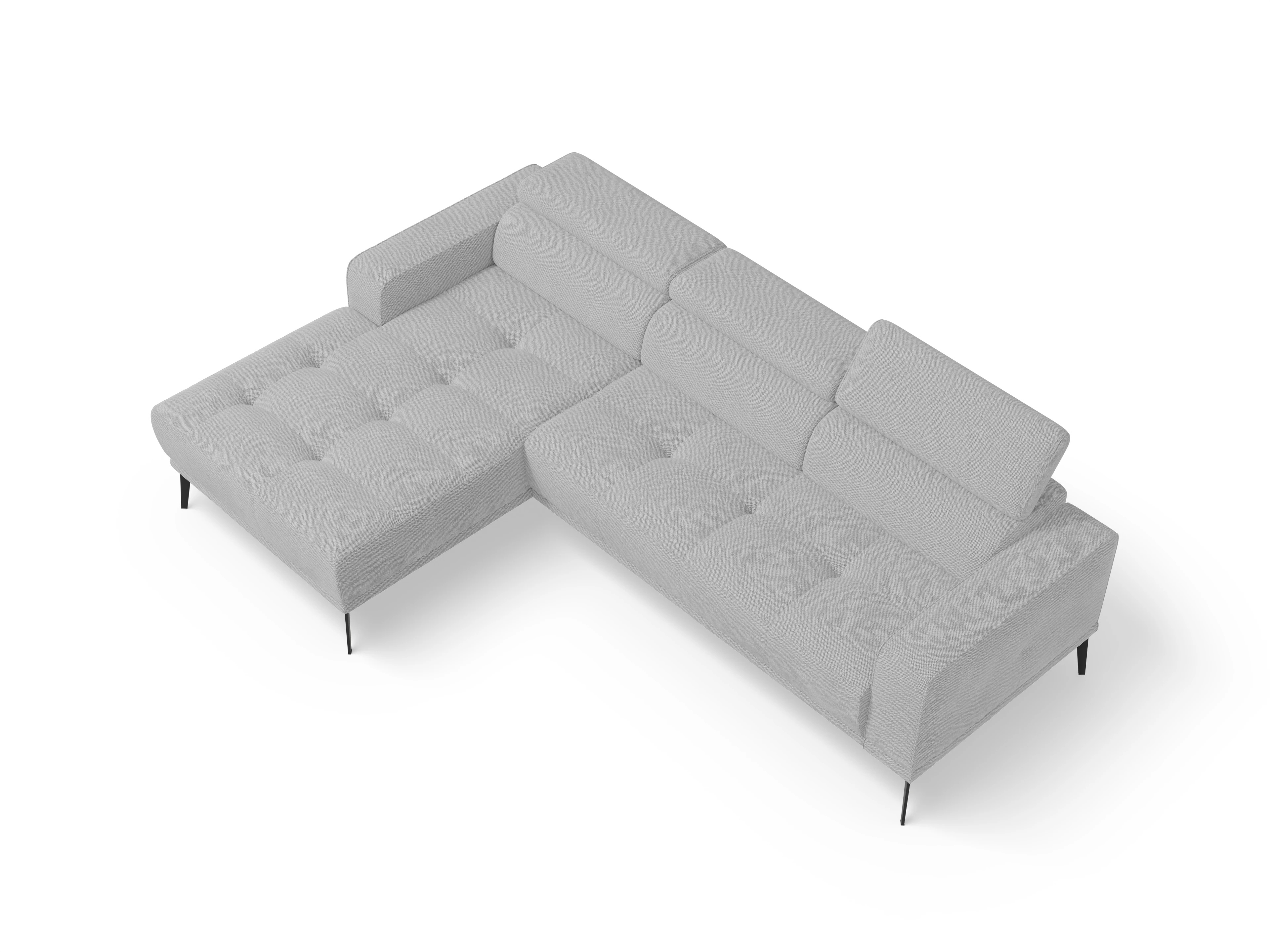 Ansicht des Produktes Marco Ecksofa links Abschluss offen in Stoff Beige