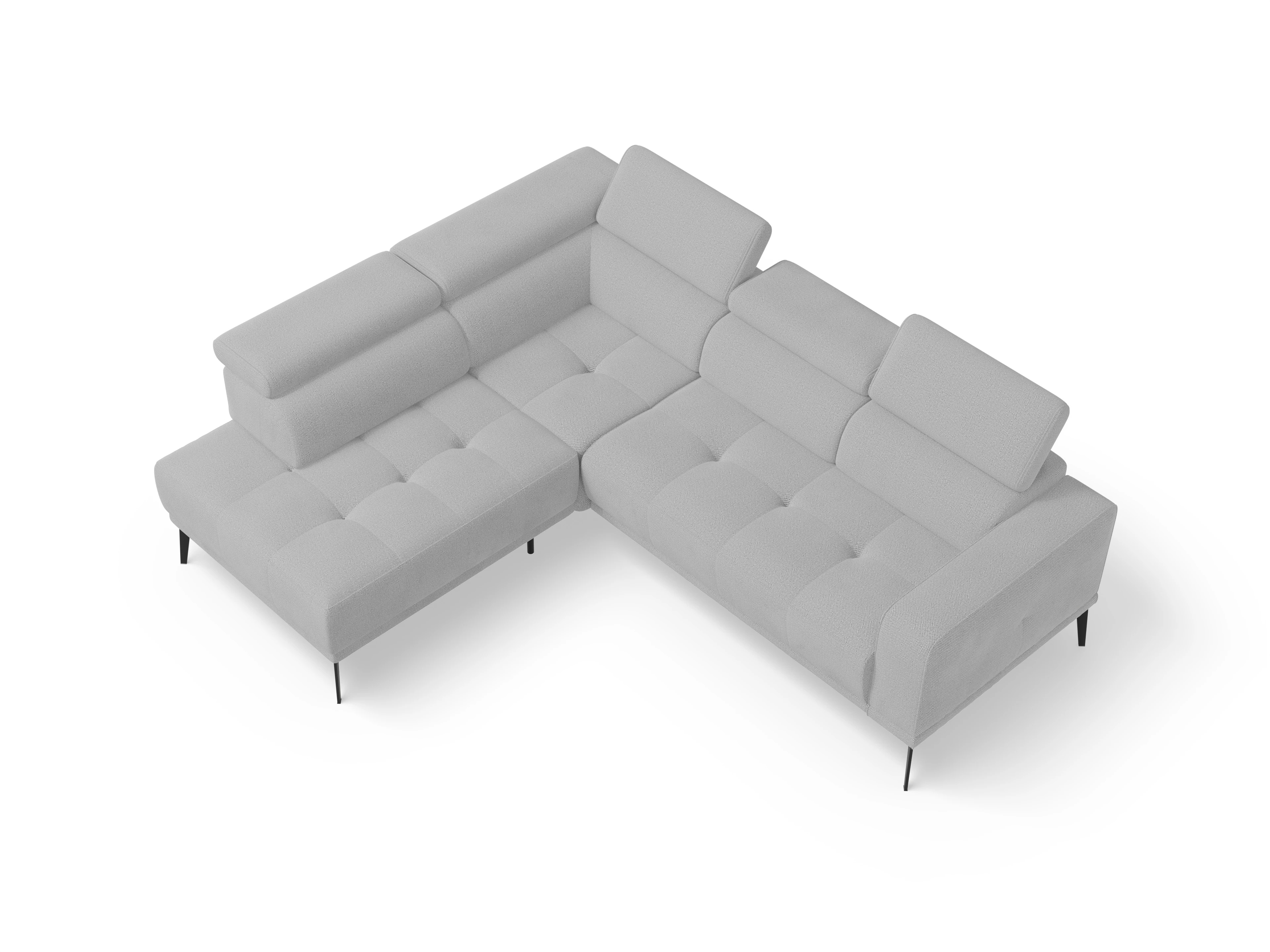 Ansicht des Produktes Marco Ecksofa links Abschluss offen in Stoff Beige