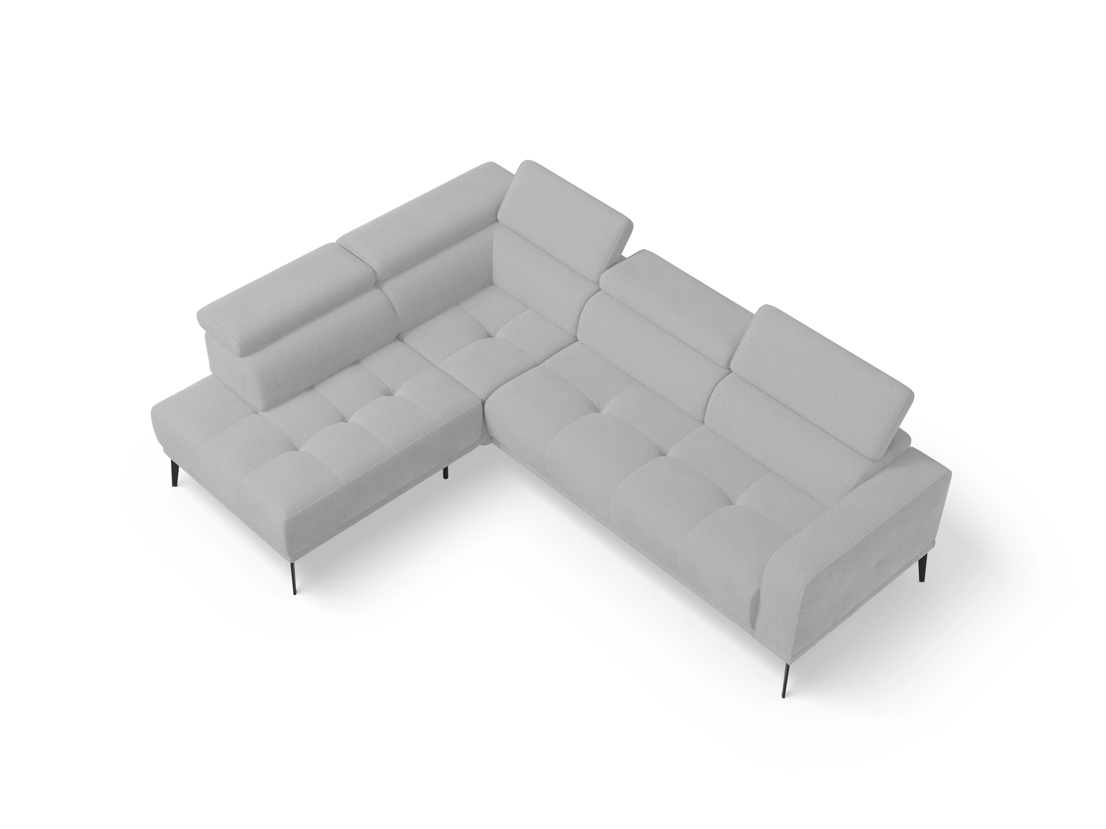 Ansicht des Produktes Marco Ecksofa links Abschluss offen in Stoff Beige