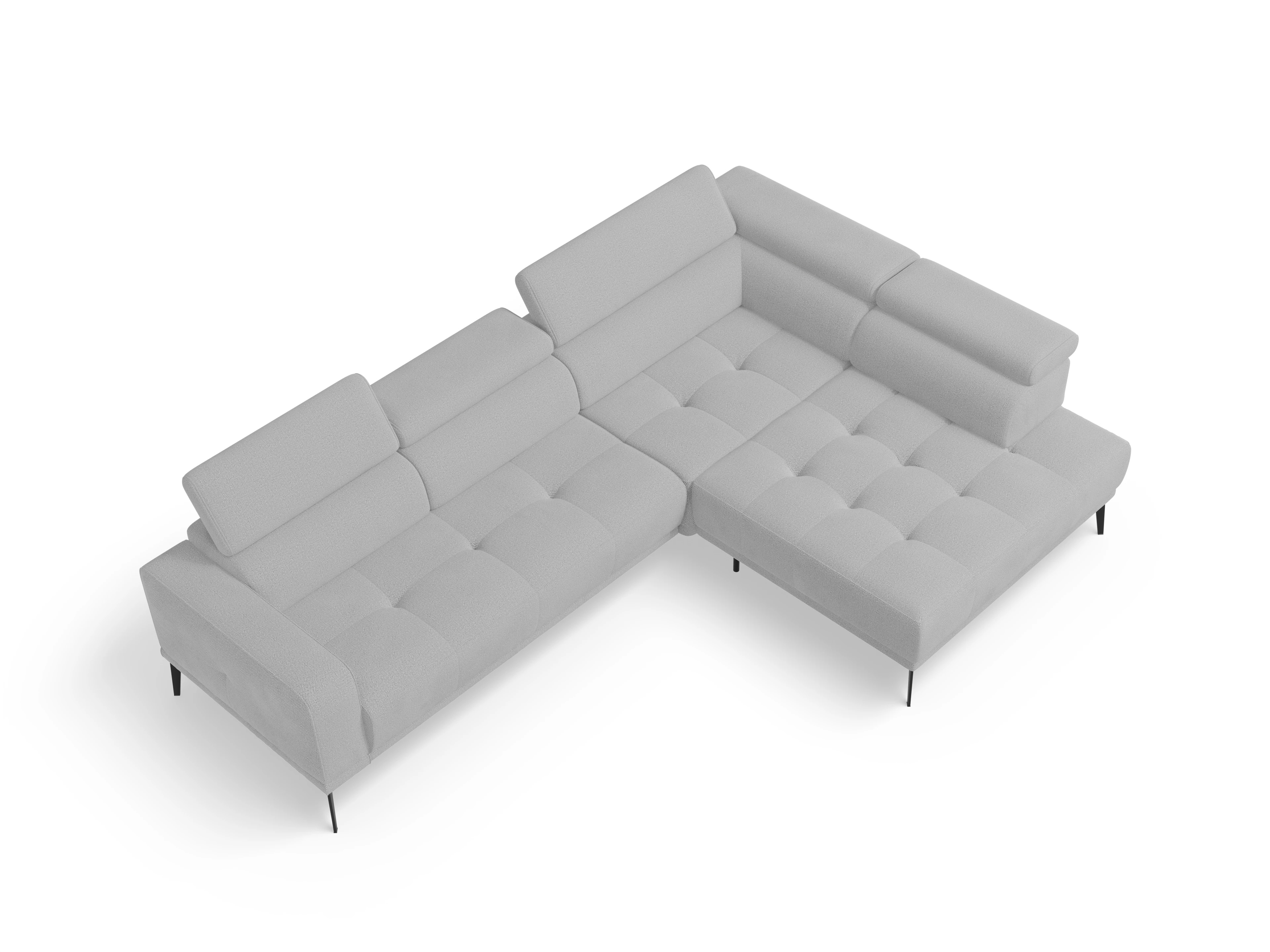Marco Aho gr Medium R (mit Funktionen) Ansicht des Produktes Marco Ecksofa rechts Abschluss offen in Stoff Beige