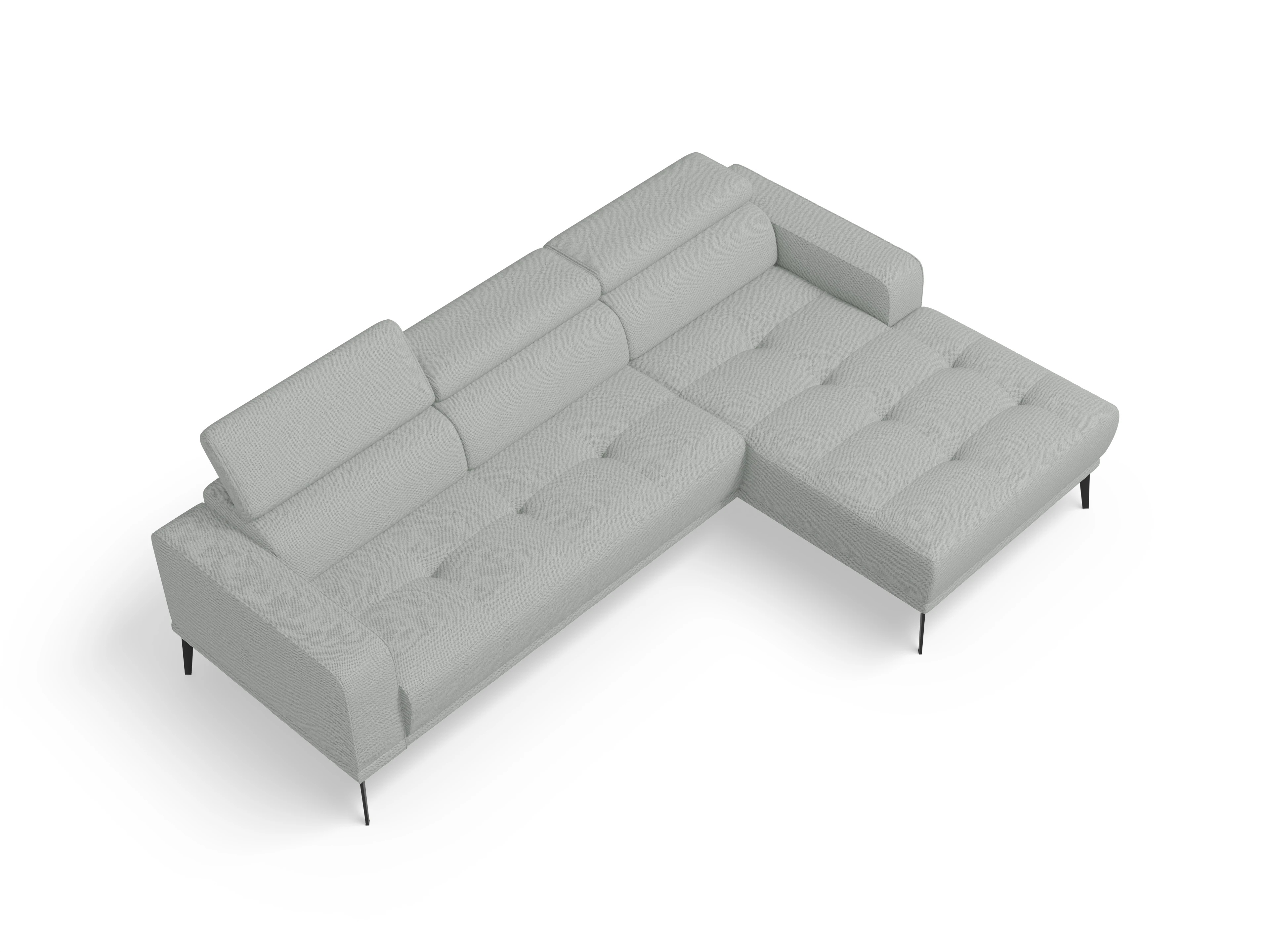 Ansicht des Produktes Marco Ecksofa rechts Abschluss offen in Stoff Grau